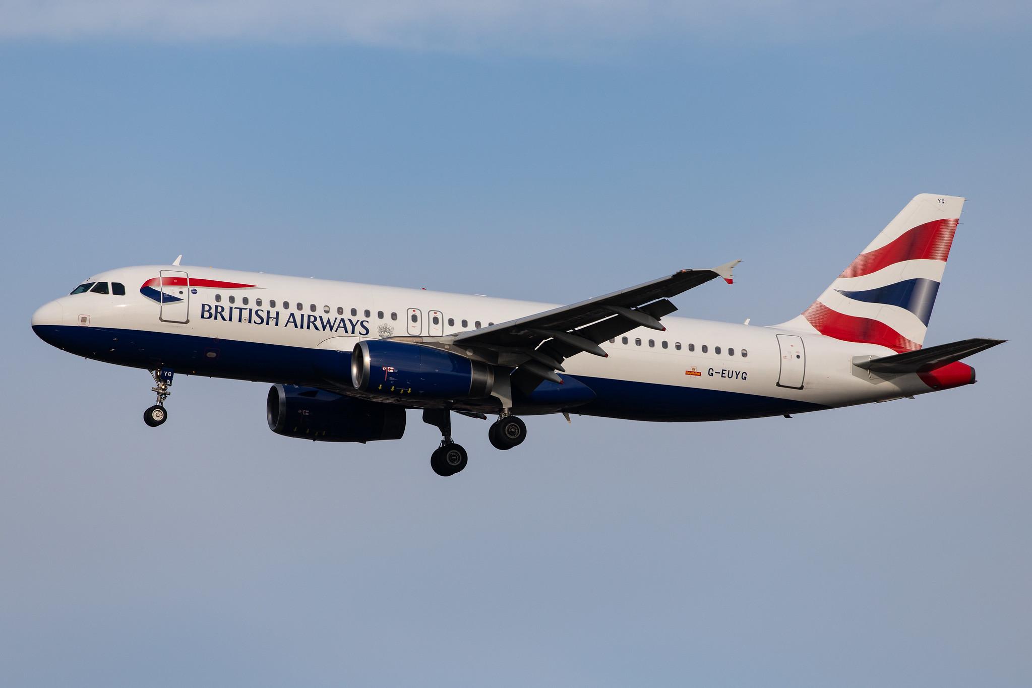 London Heathrow Airport: British Airways (BA / BAW) |  Airbus A320-232 A320 | G-EUYG | MSN 4238