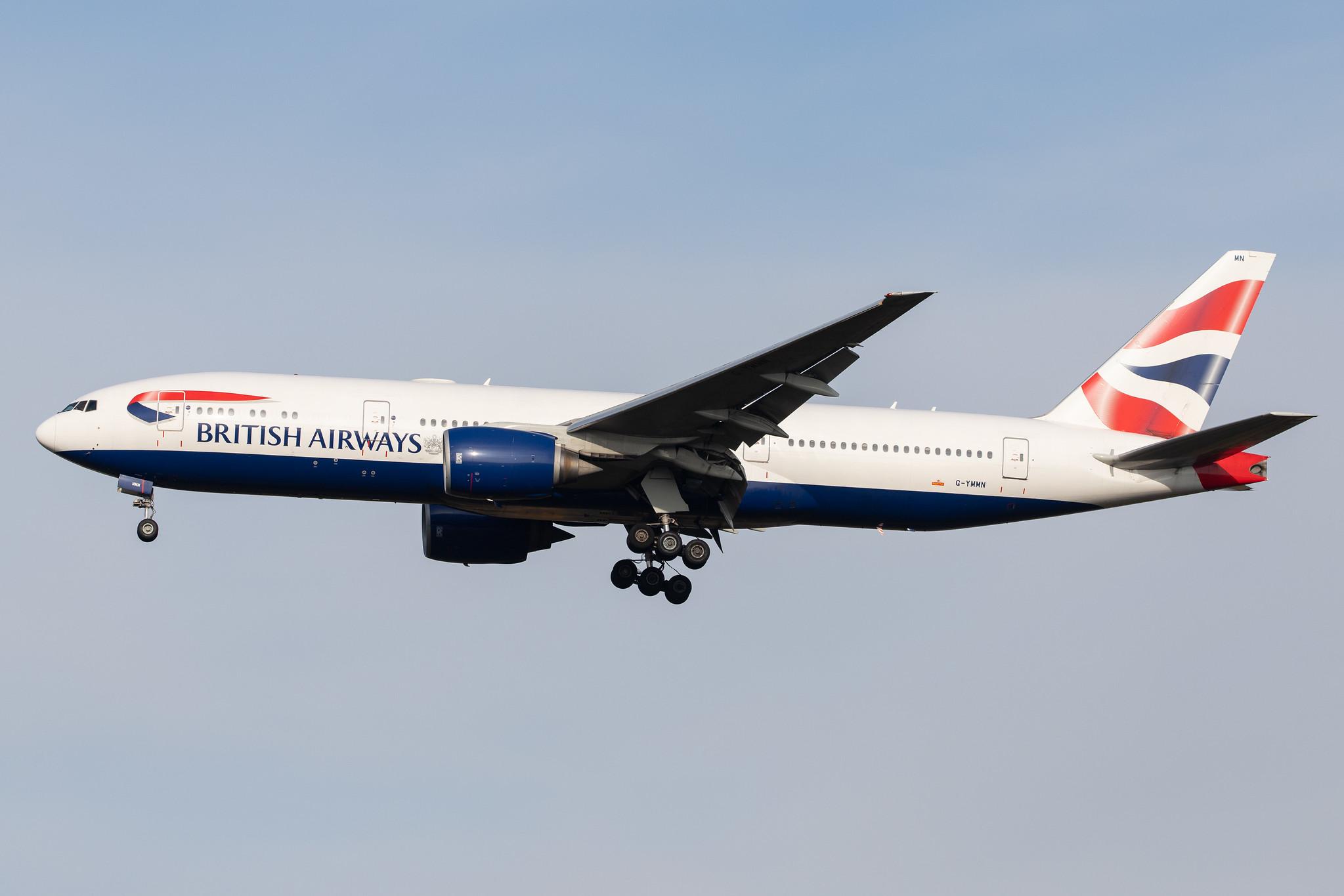 London Heathrow Airport: British Airways (BA / BAW) |  Boeing 777-236(ER) B772 | G-YMMN | MSN 30316