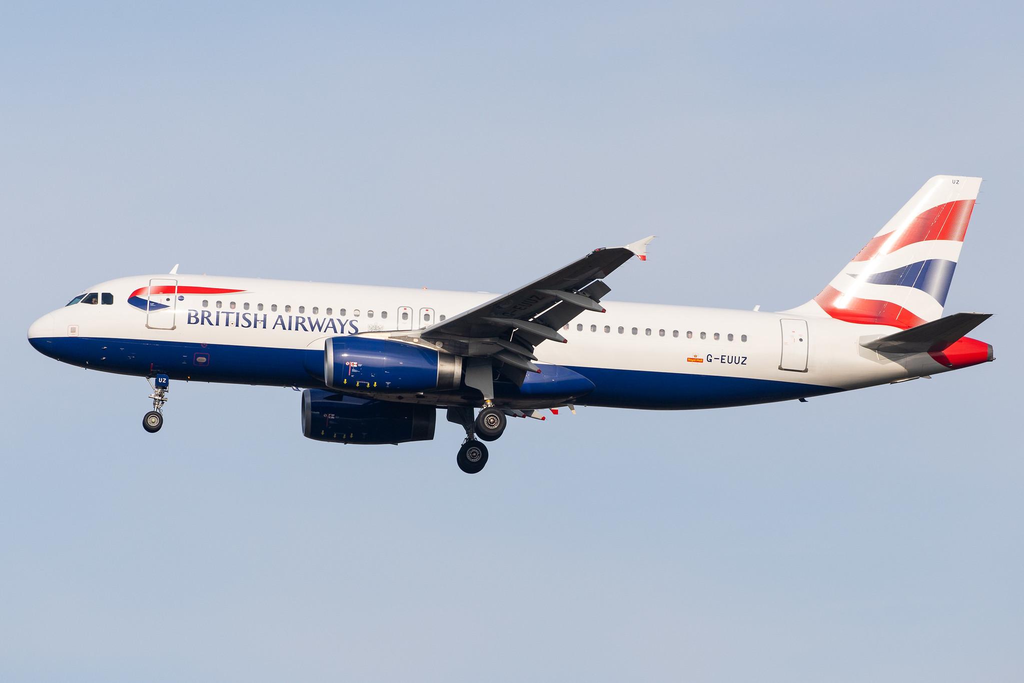 London Heathrow Airport: British Airways (BA / BAW) |  Airbus A320-232 A320 | G-EUUZ | MSN 3649