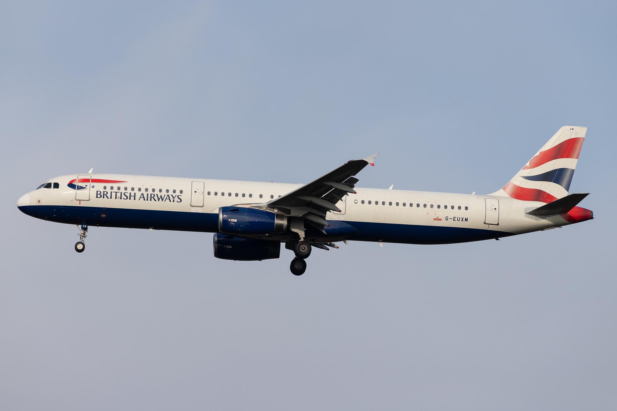 London Heathrow Airport: British Airways (BA / BAW) |  Airbus A321-231 A321 | G-EUXM | MSN 3290