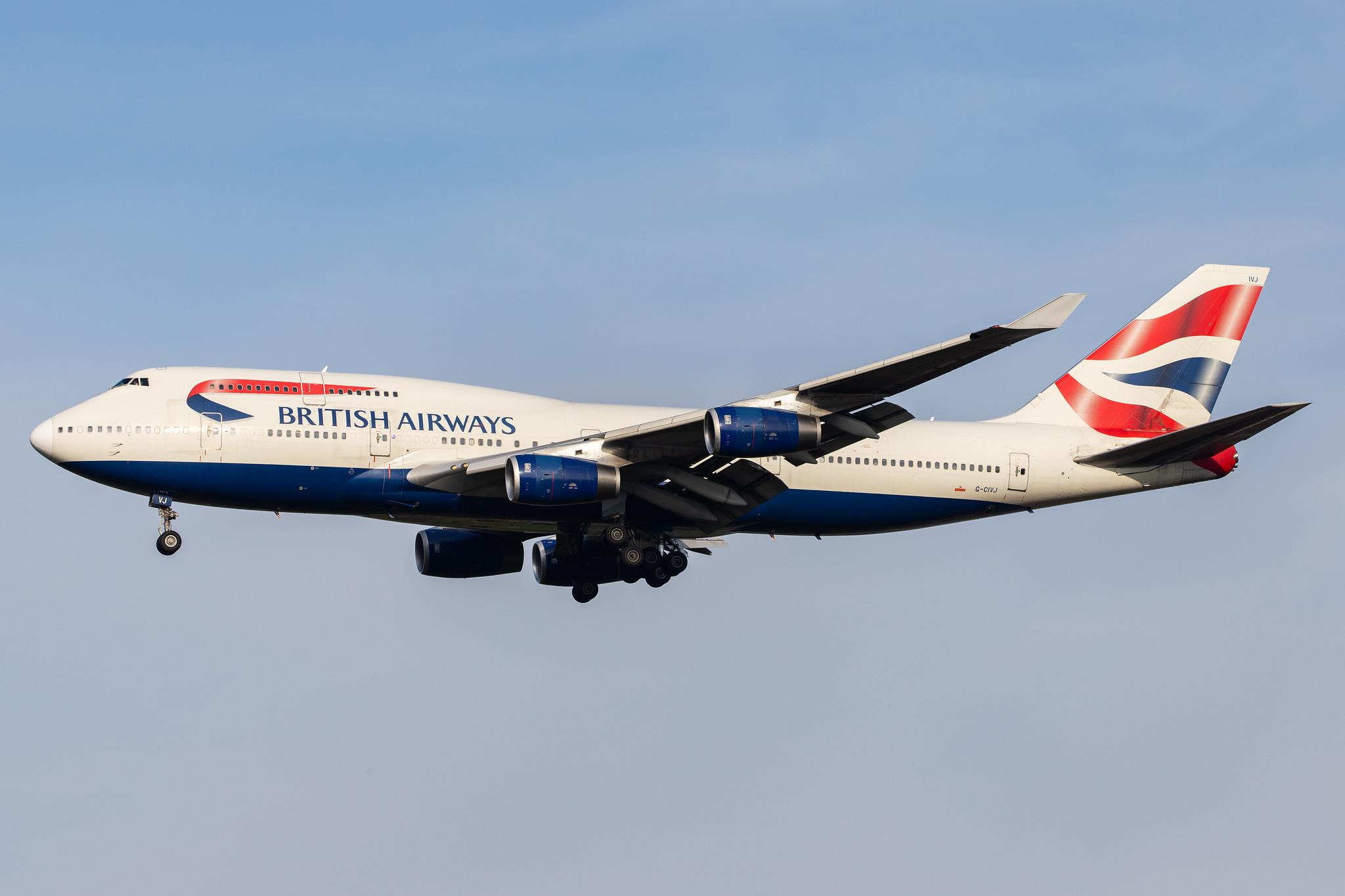 London Heathrow Airport: British Airways (BA / BAW) |  Boeing 747-436 B744 | G-CIVJ | MSN 25817