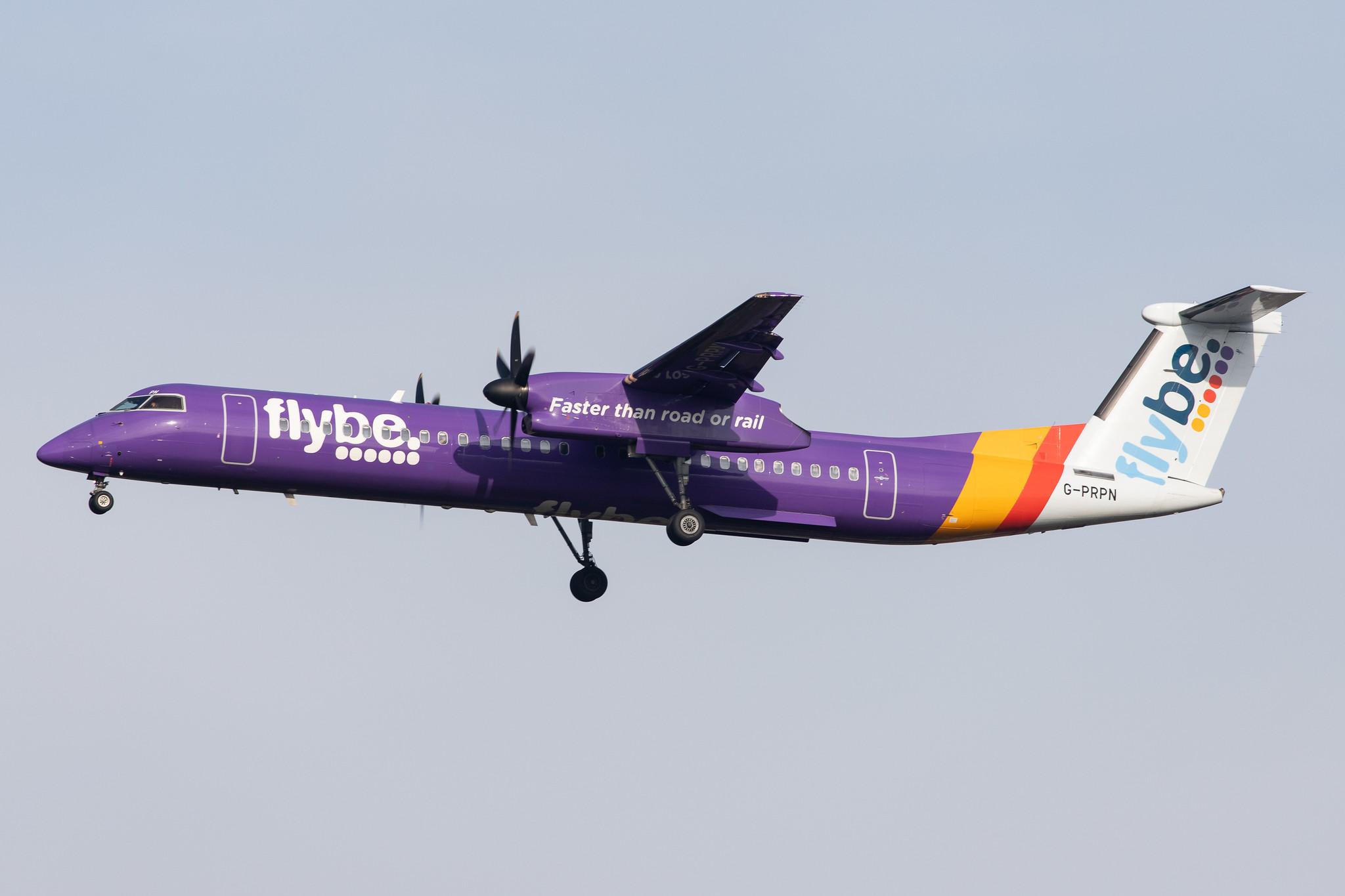 London Heathrow Airport: Flybe (BE / BEE) |  De Havilland Canada Dash 8-400 DH8D | G-PRPN | MSN 4213