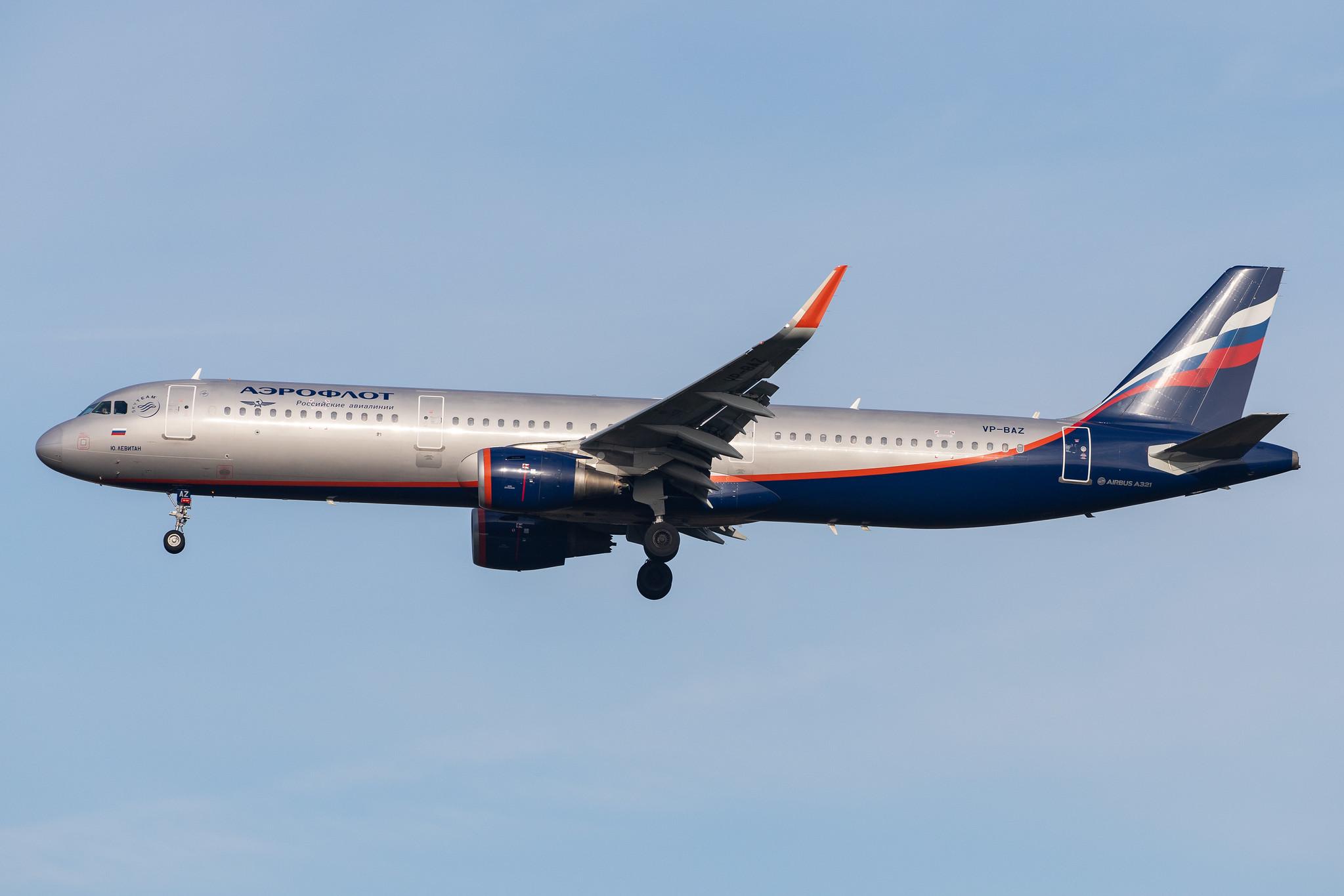 London Heathrow Airport: Aeroflot (SU / AFL) |  Airbus A321-211 A321 | VP-BAZ | MSN 7300