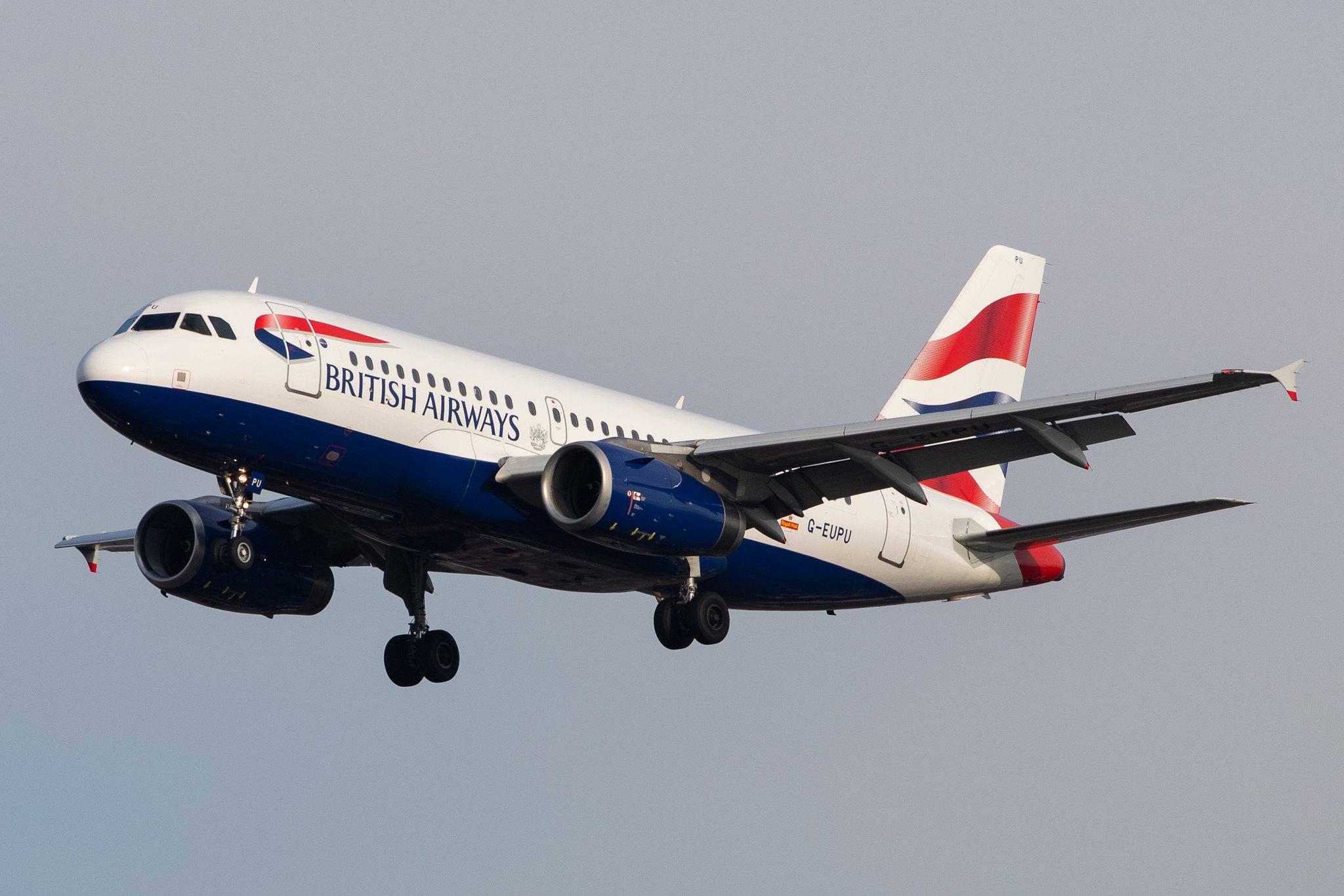 London Heathrow Airport: British Airways (BA / BAW) |  Airbus A319-131 A319 | G-EUPU | MSN 1384