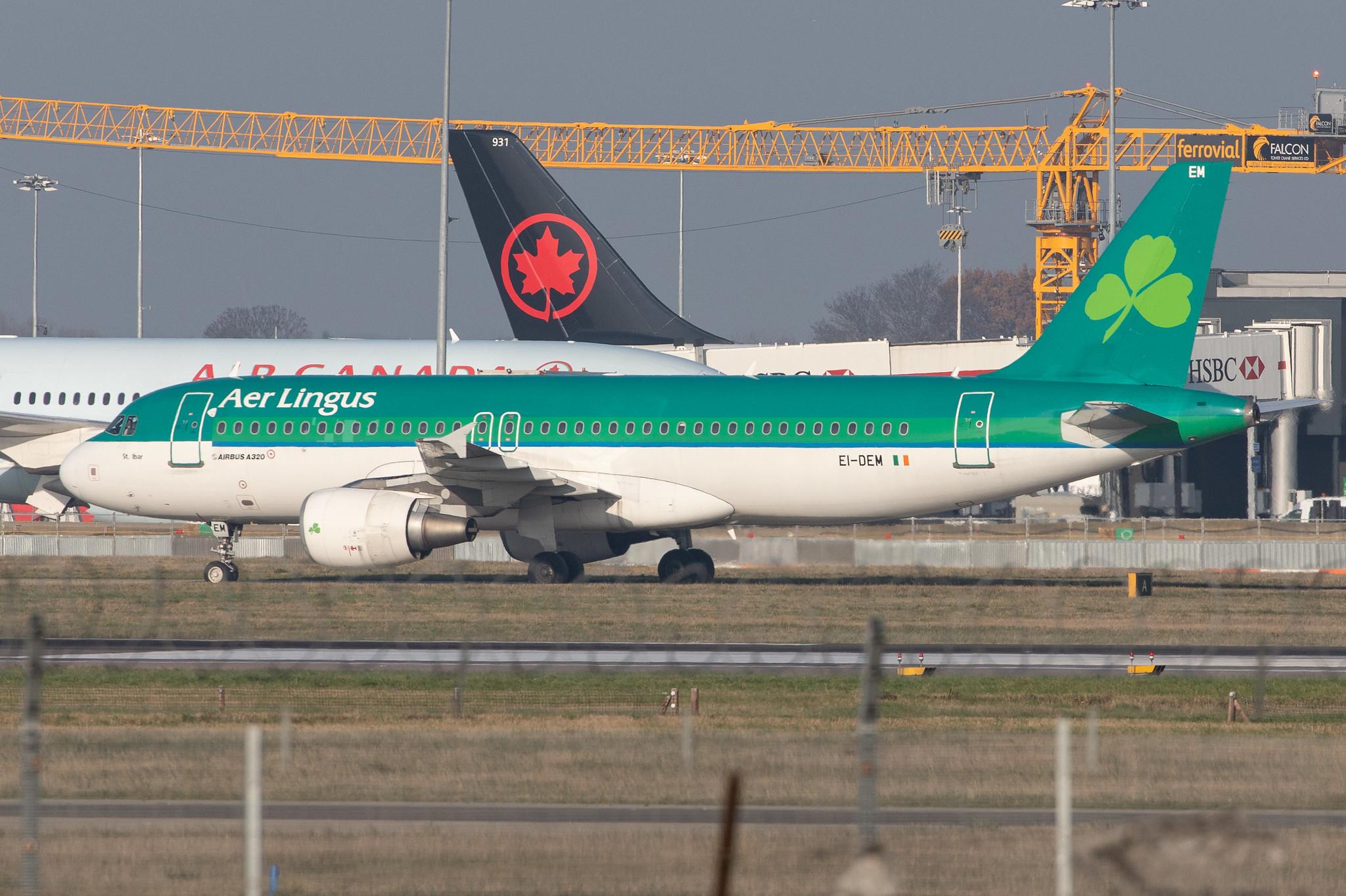 London Heathrow Airport: Aer Lingus (EI / EIN) |  Airbus A320-214 A320 | EI-DEM | MSN 2411