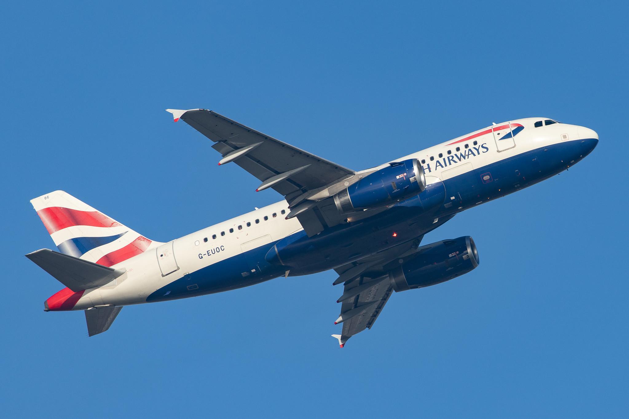 London Heathrow Airport: British Airways (BA / BAW) |  Airbus A319-131 A319 | G-EUOC | MSN 1537