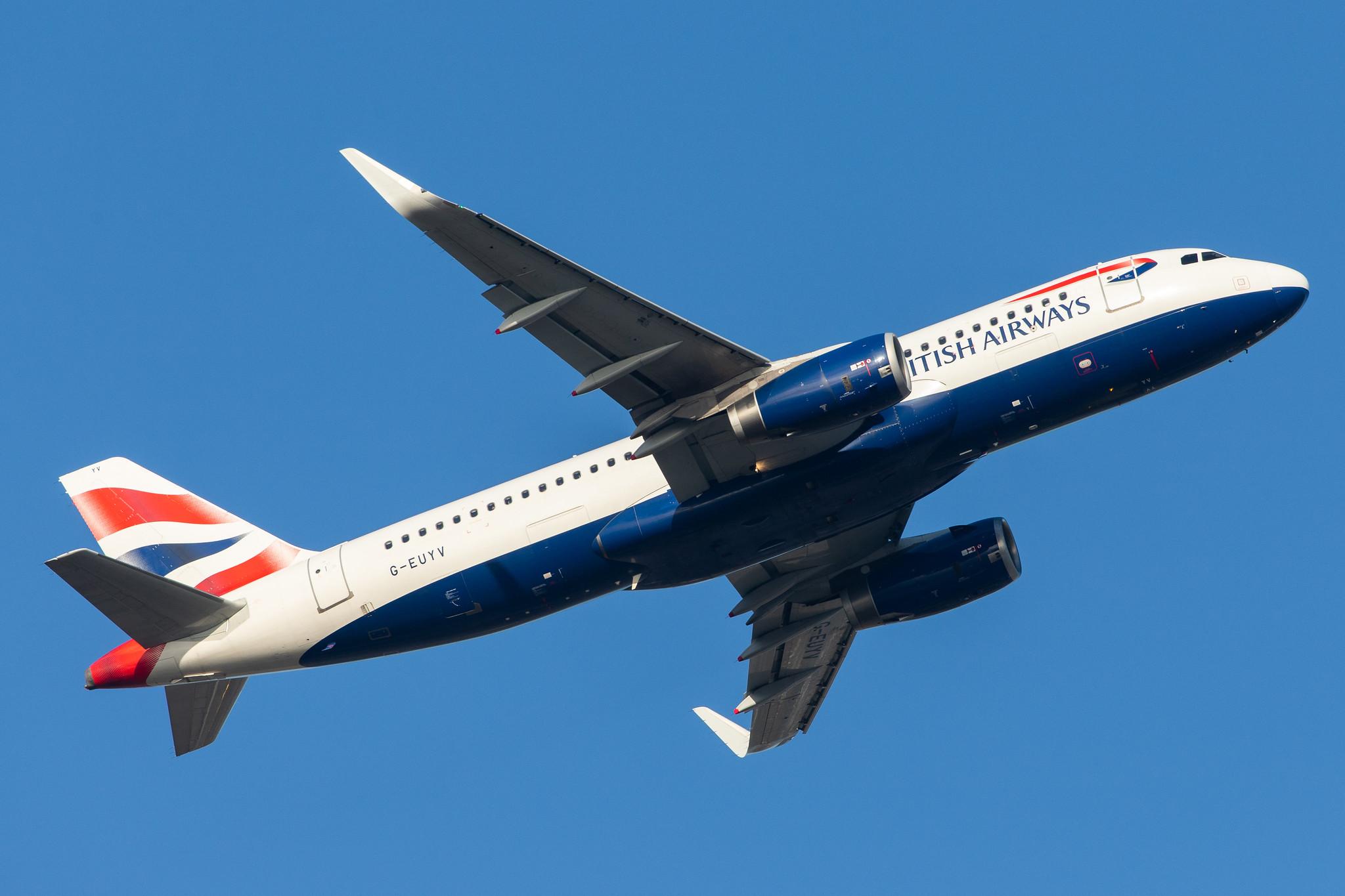 London Heathrow Airport: British Airways (BA / BAW) |  Airbus A320-232 A320 | G-EUYV | MSN 6091