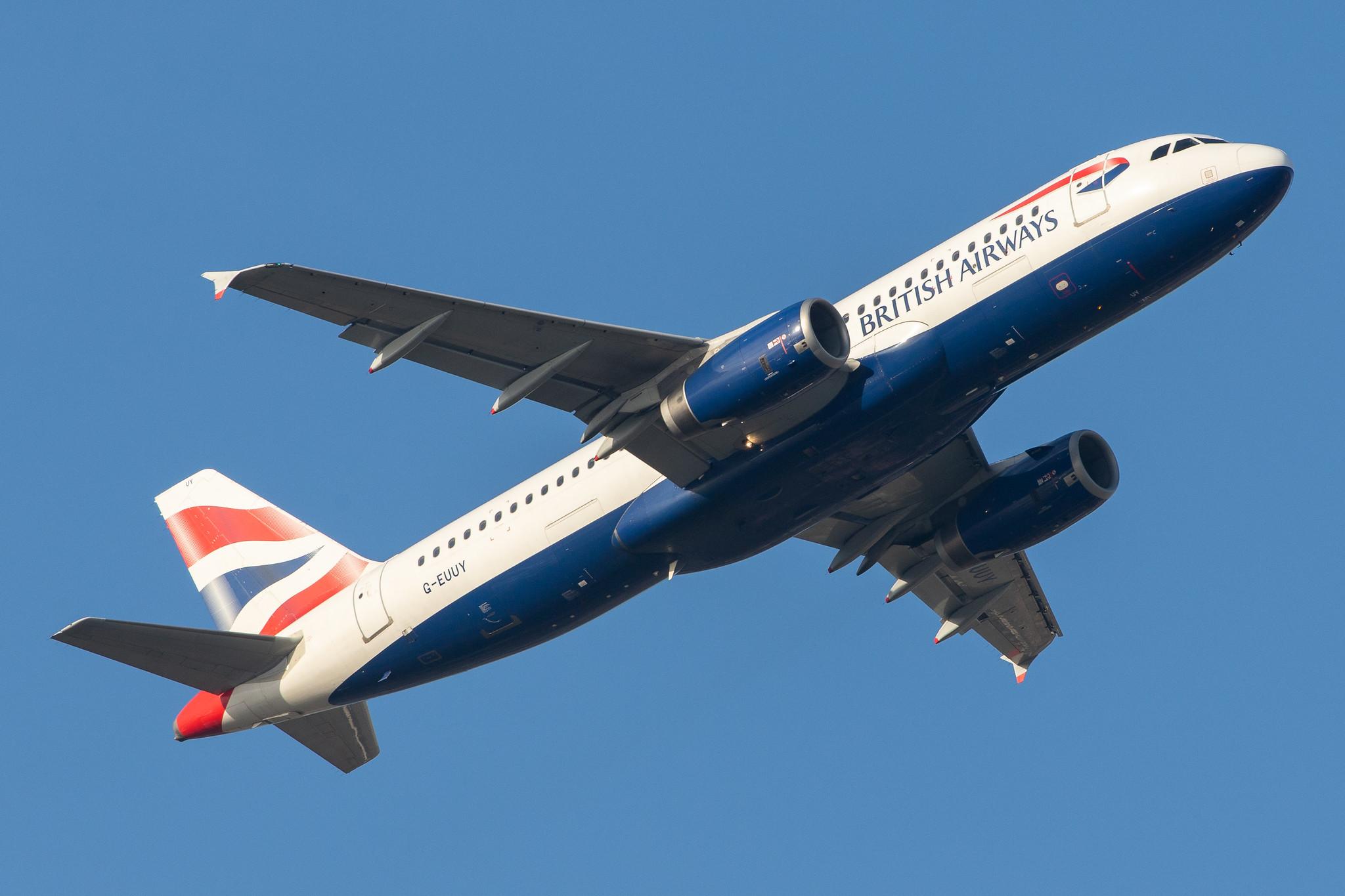 London Heathrow Airport: British Airways (BA / BAW) |  Airbus A320-232 A320 | G-EUUY | MSN 3607