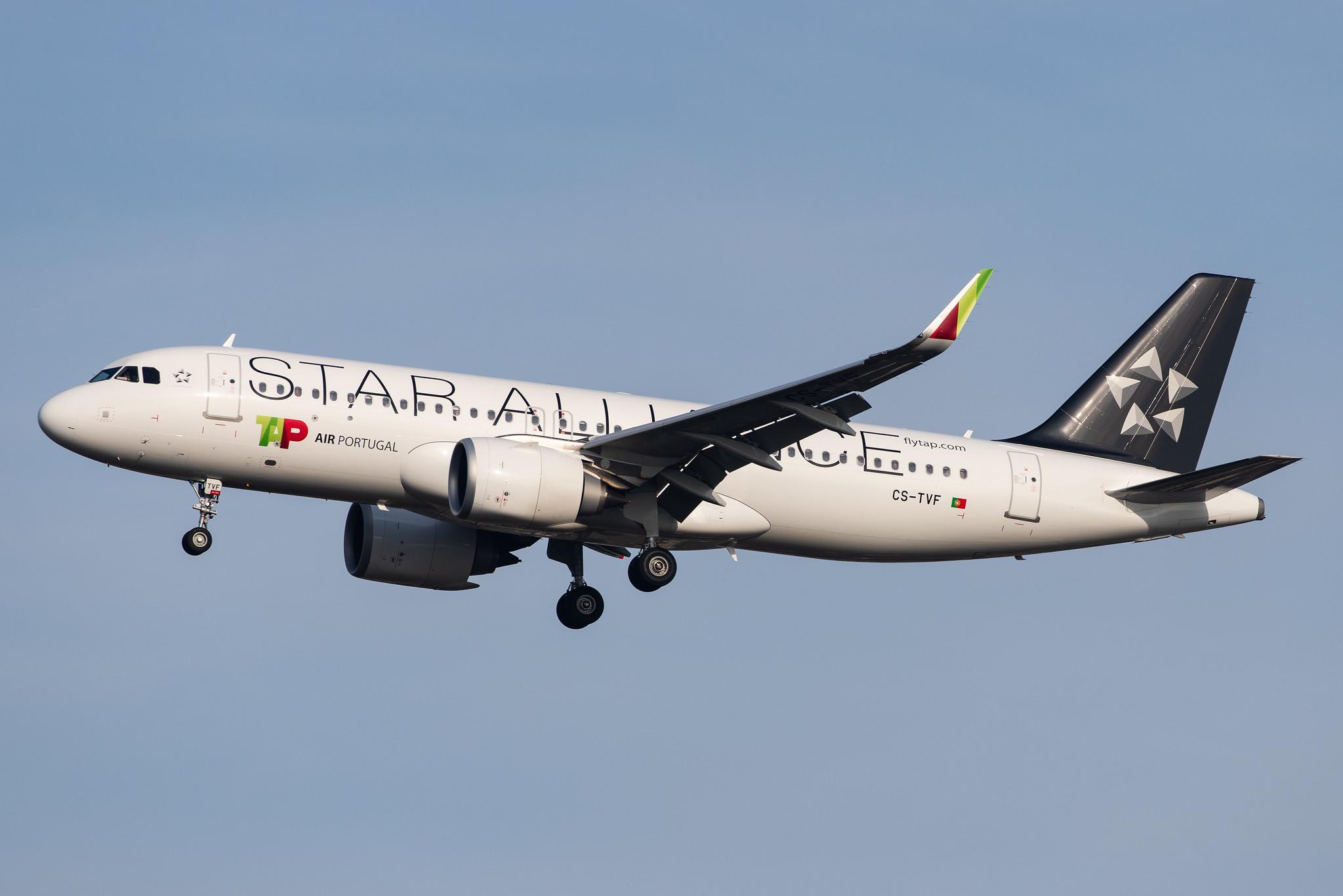 London Heathrow Airport: TAP Air Portugal (TP / TAP) |  Livery: Star Alliance Livery |  Airbus A320-251N A20N | CS-TVF | MSN 9088