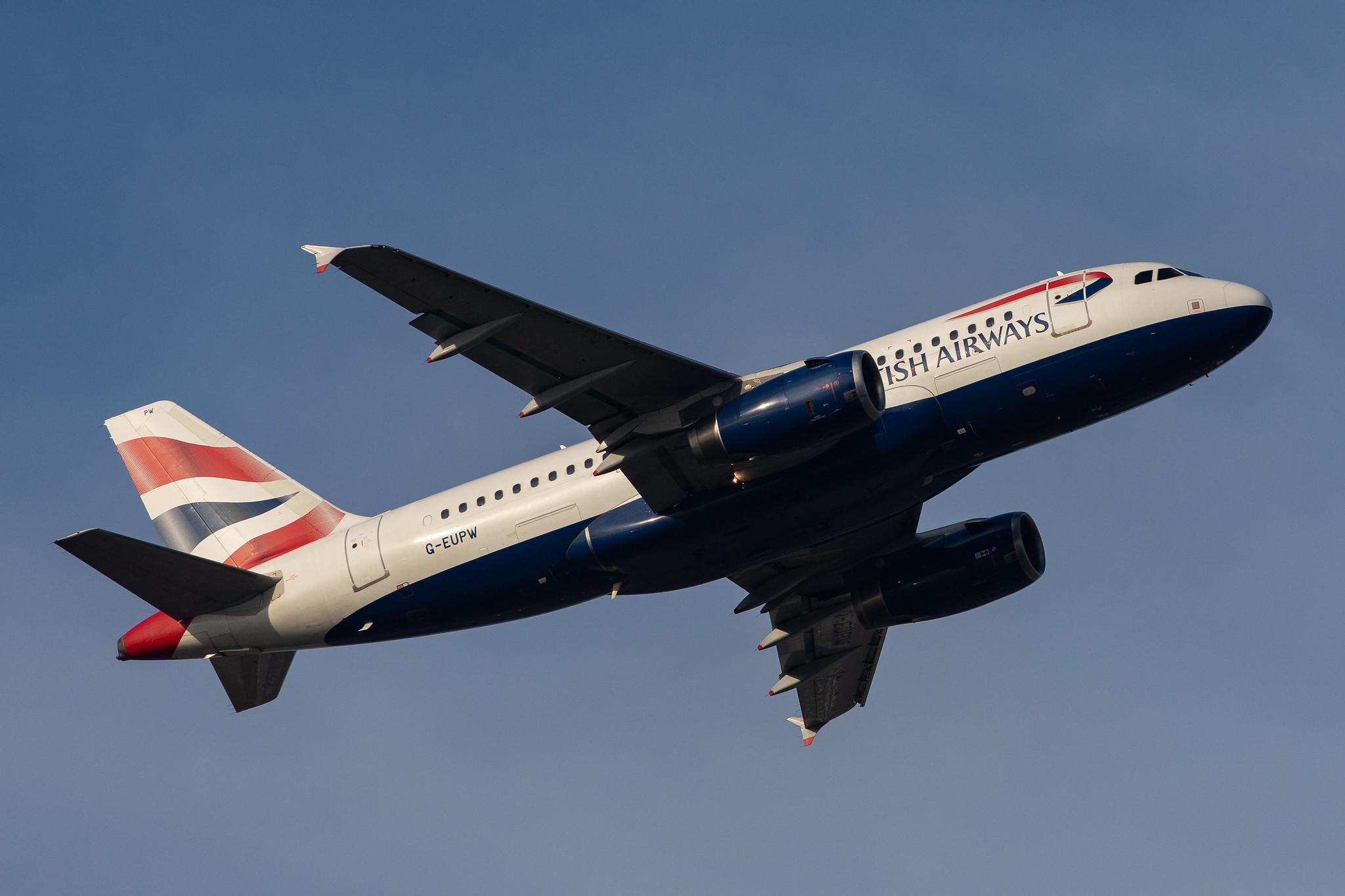London Heathrow Airport: British Airways (BA / BAW) |  Airbus A319-131 A319 | G-EUPW | MSN 1440