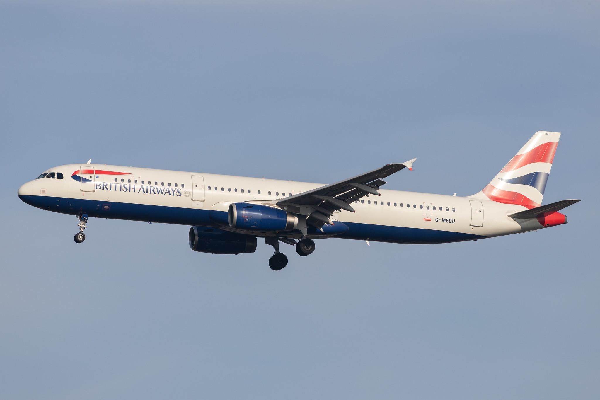 London Heathrow Airport: British Airways (BA / BAW) |  Airbus A321-231 A321 | G-MEDU | MSN 3926
