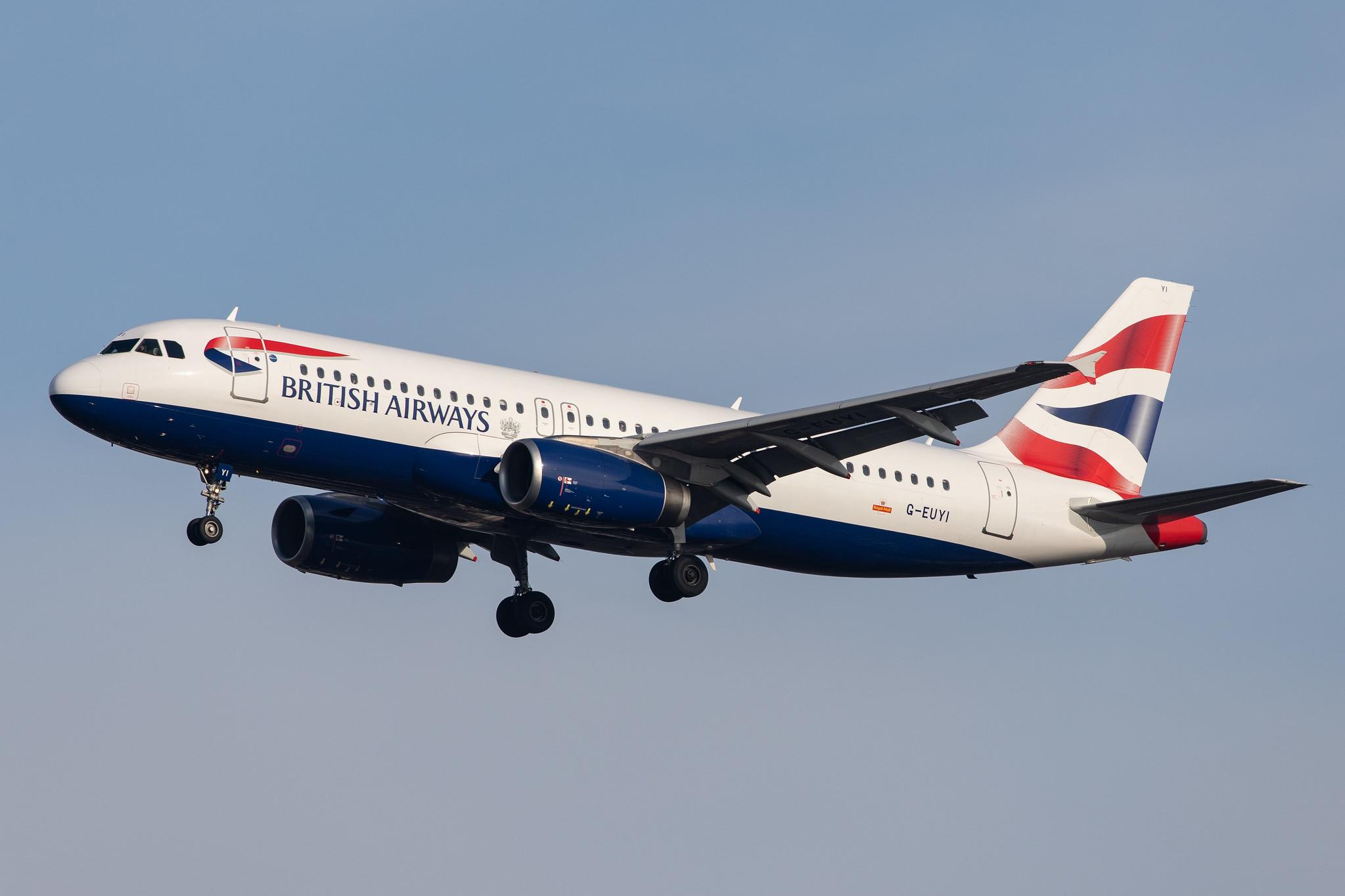 London Heathrow Airport: British Airways (BA / BAW) |  Airbus A320-232 A320 | G-EUYI | MSN 4306
