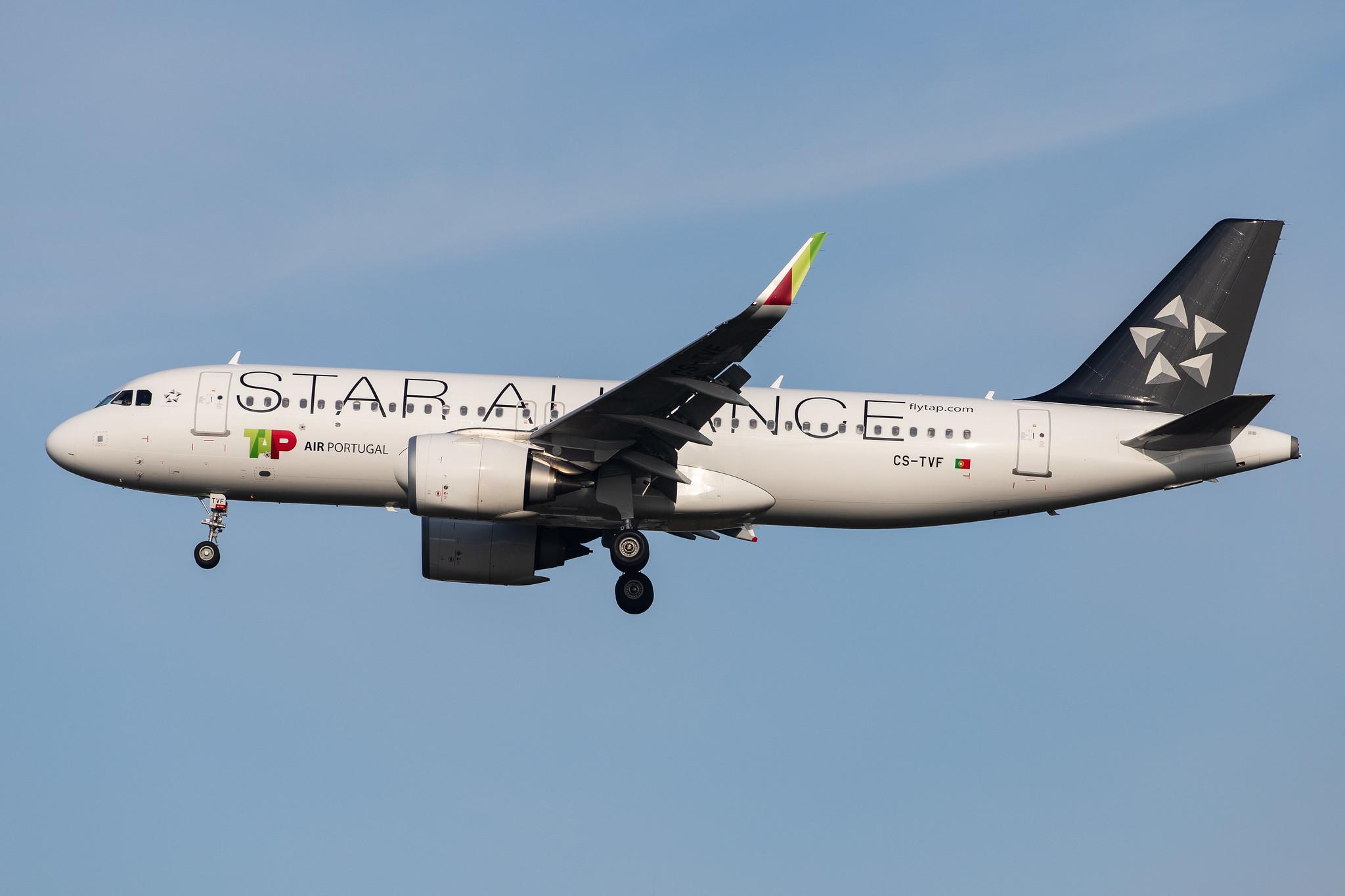 London Heathrow Airport: TAP Air Portugal (TP / TAP) |  Livery: Star Alliance Livery |  Airbus A320-251N A20N | CS-TVF | MSN 9088