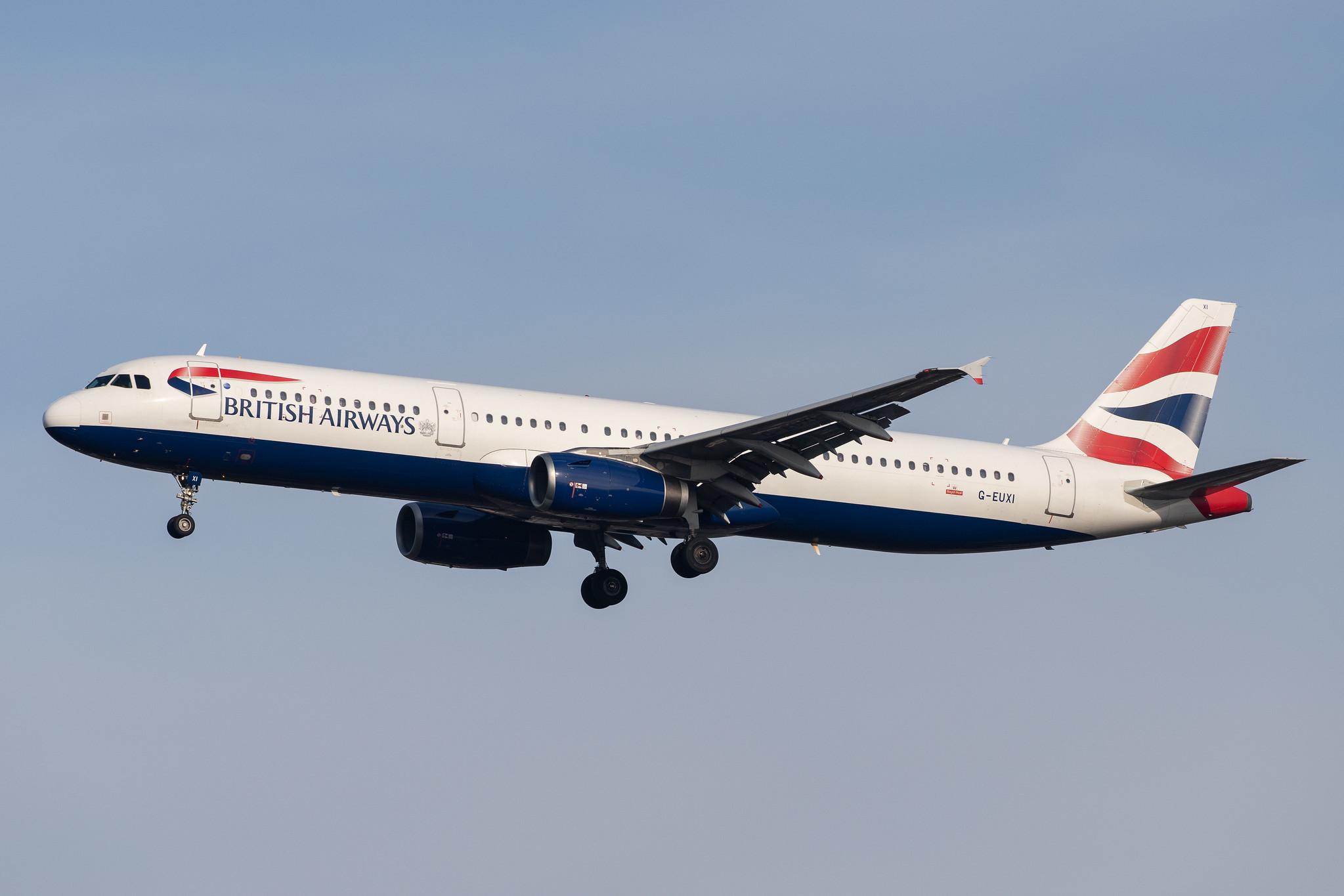 London Heathrow Airport: British Airways (BA / BAW) |  Airbus A321-231 A321 | G-EUXI | MSN 2536