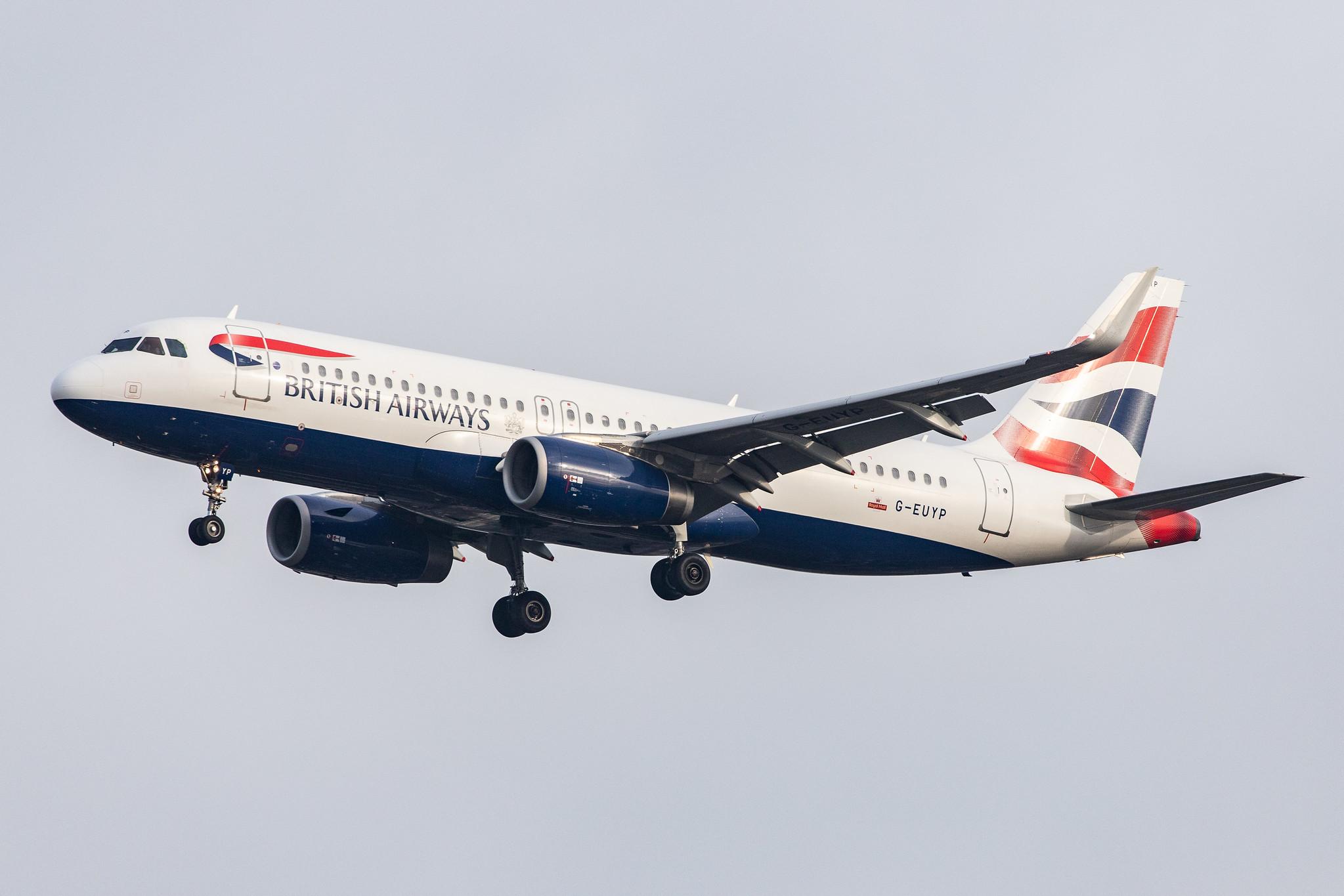 London Heathrow Airport: British Airways (BA / BAW) |  Airbus A320-232 A320 | G-EUYP | MSN 5784