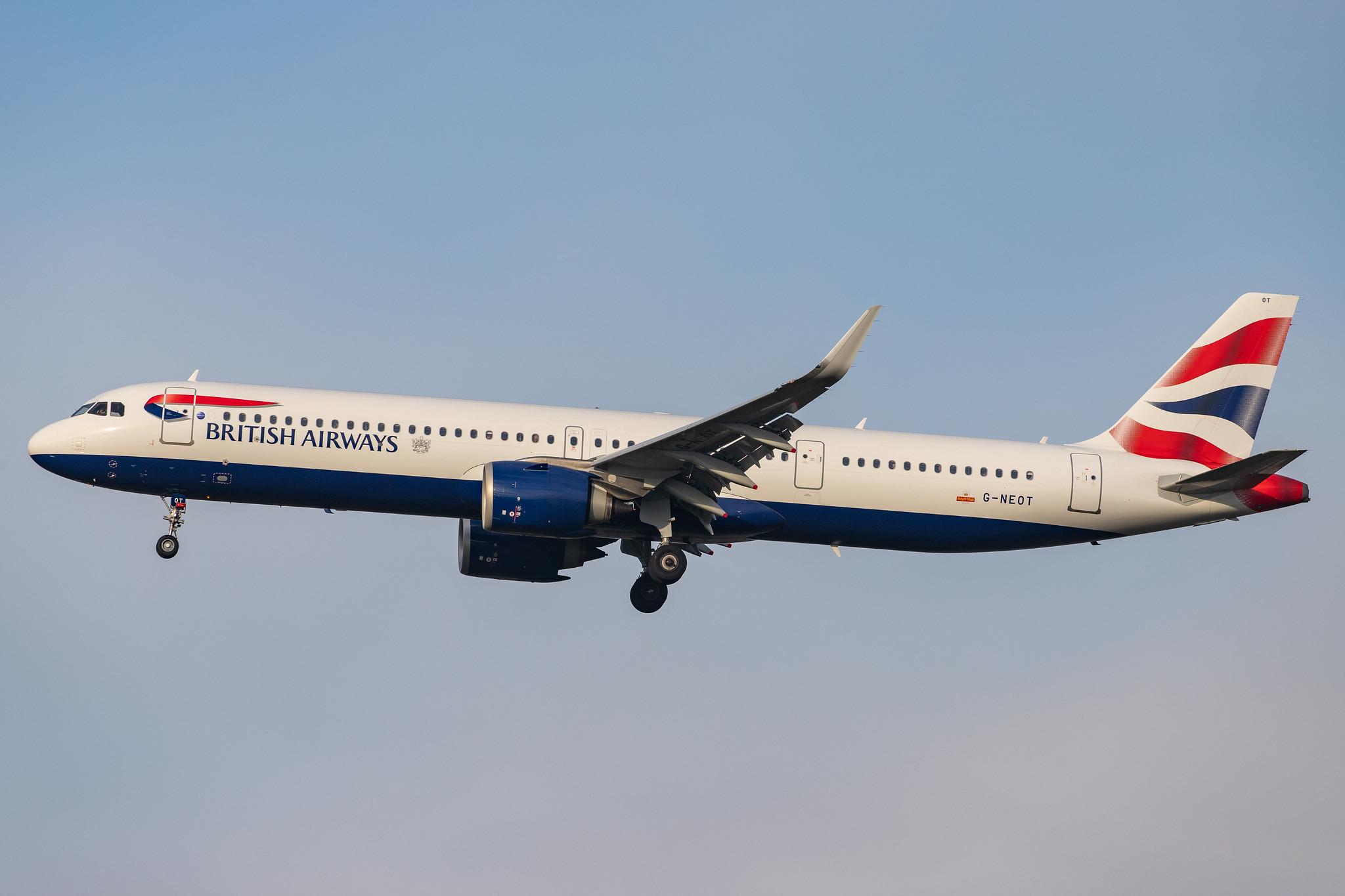 London Heathrow Airport: British Airways (BA / BAW) |  Airbus A321-251NX A21N | G-NEOT | MSN 8718
