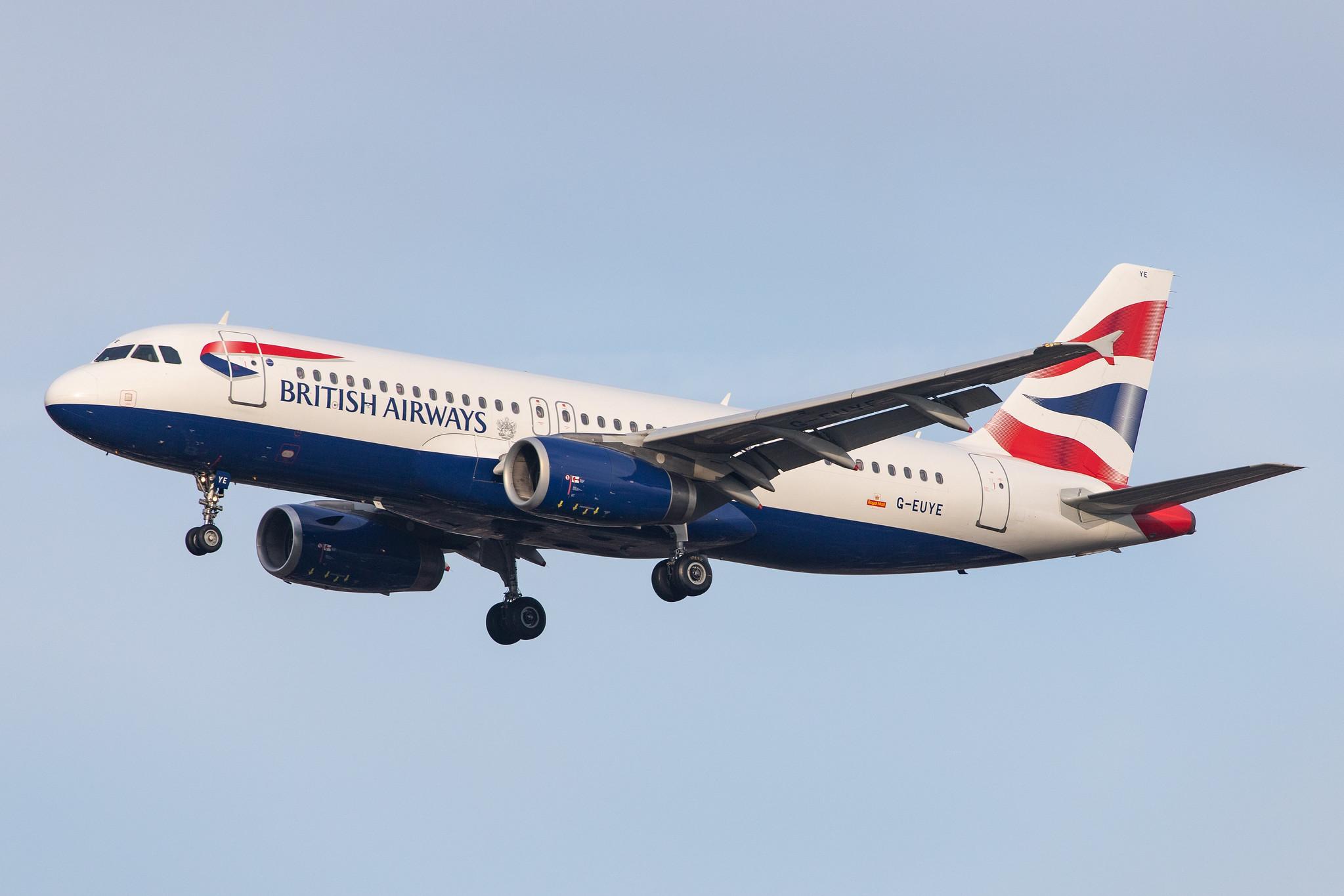 London Heathrow Airport: British Airways (BA / BAW) |  Airbus A320-232 A320 | G-EUYE | MSN 3912