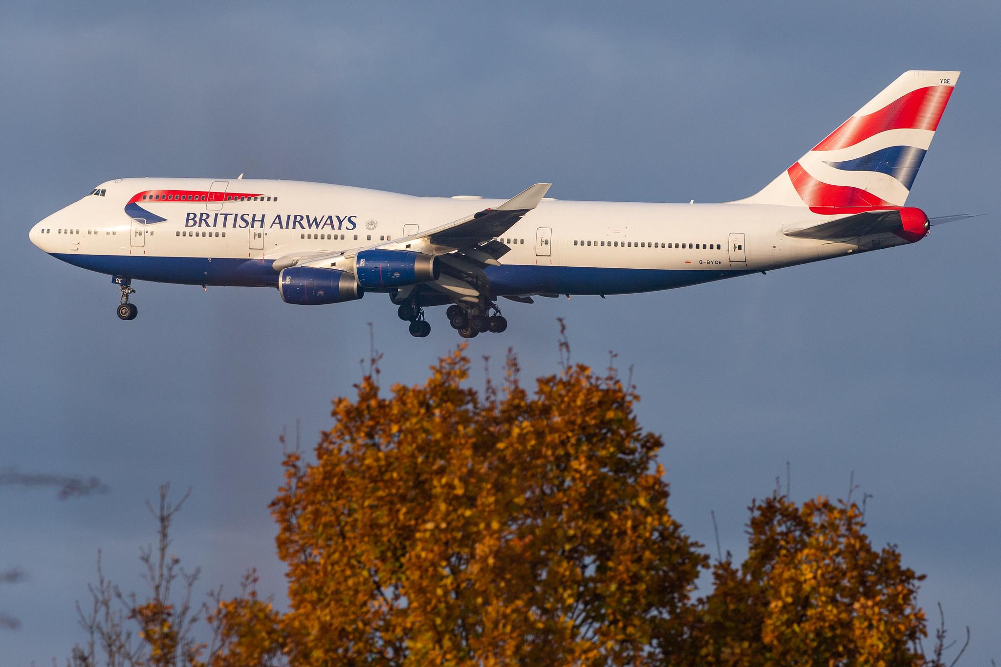 London Heathrow Airport: British Airways (BA / BAW) |  Boeing 747-436 B744 | G-BYGE | MSN 28858