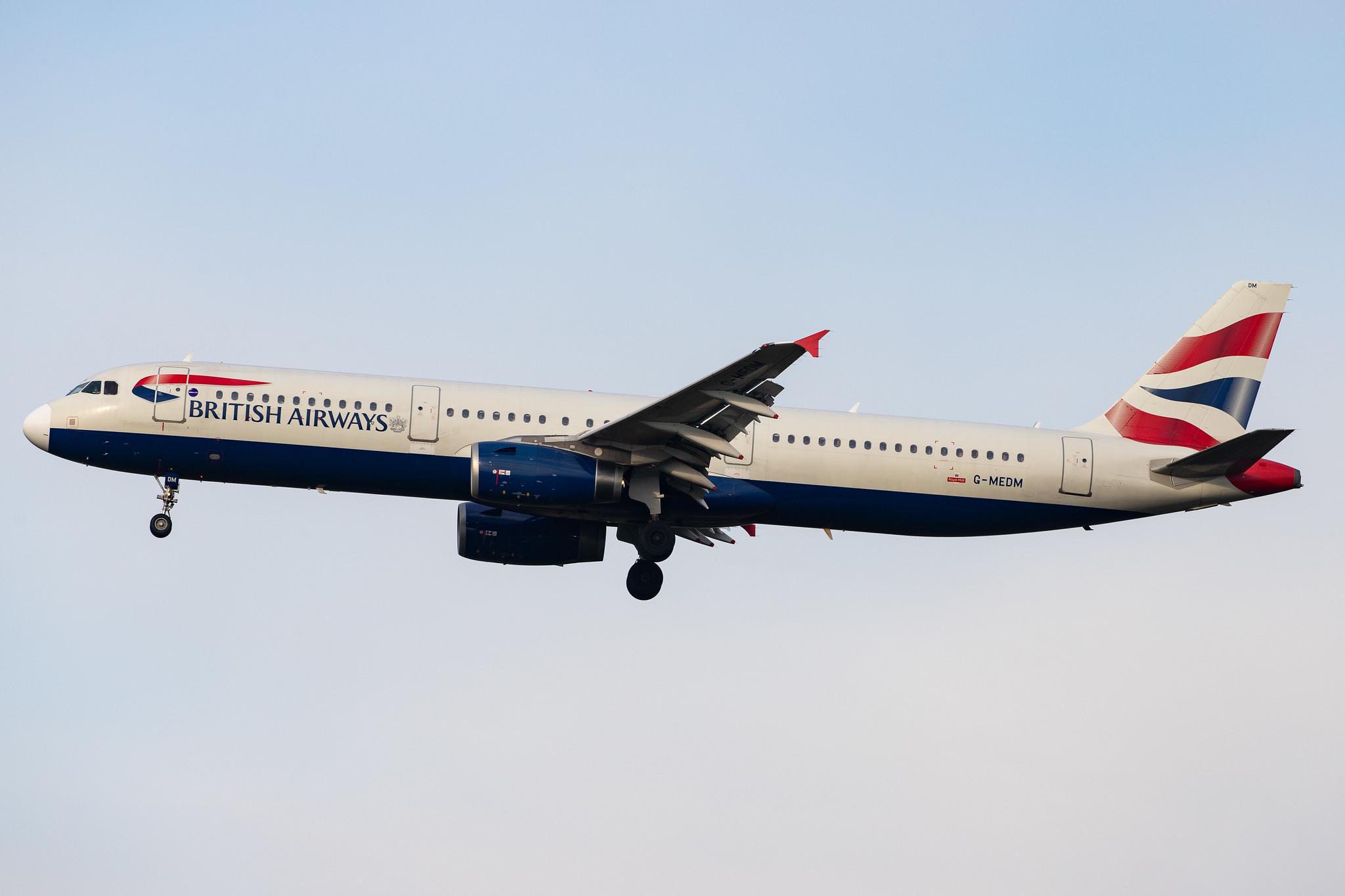 London Heathrow Airport: British Airways (BA / BAW) |  Airbus A321-231 A321 | G-MEDM | MSN 2799