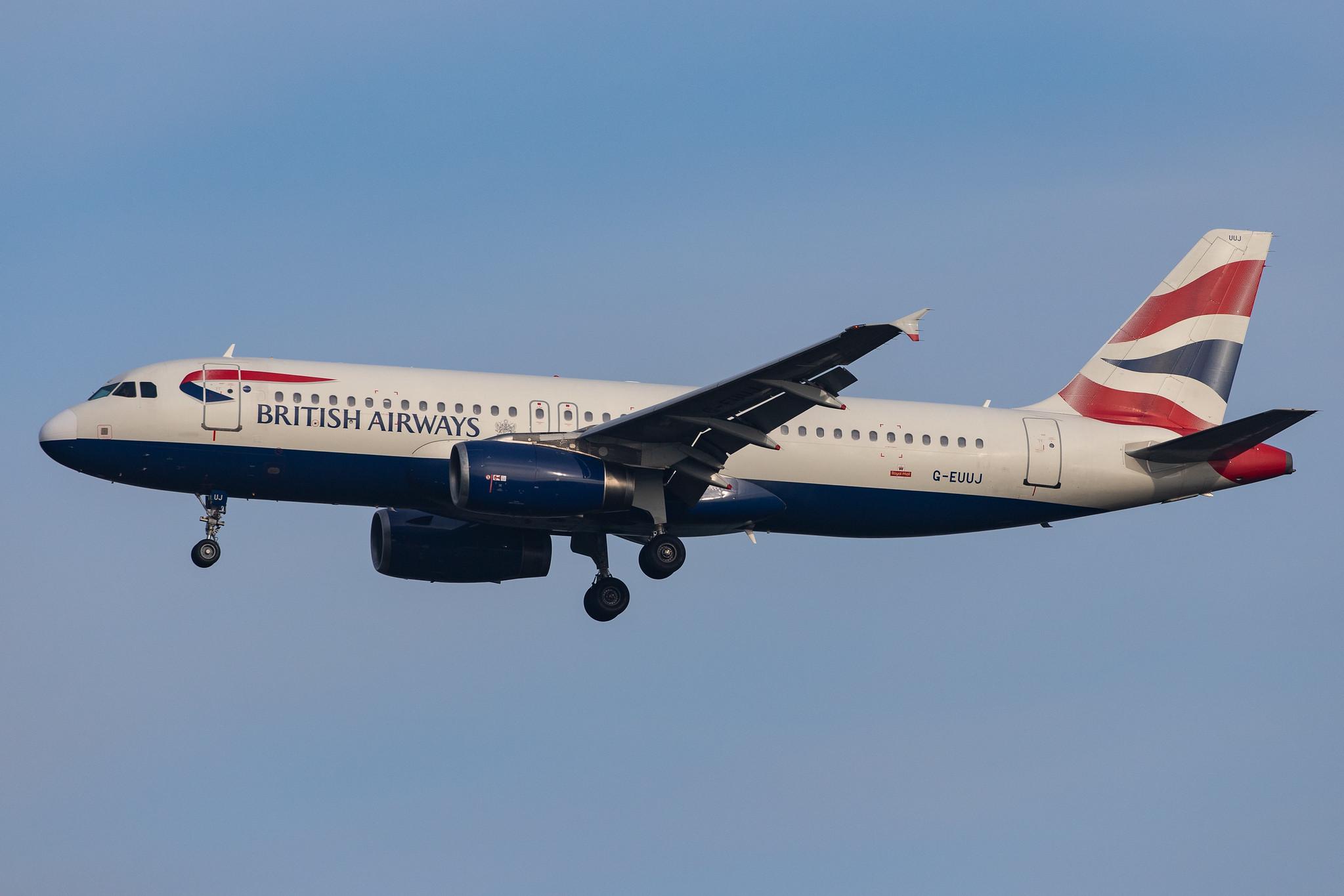 London Heathrow Airport: British Airways (BA / BAW) |  Airbus A320-232 A320 | G-EUUJ | MSN 1883