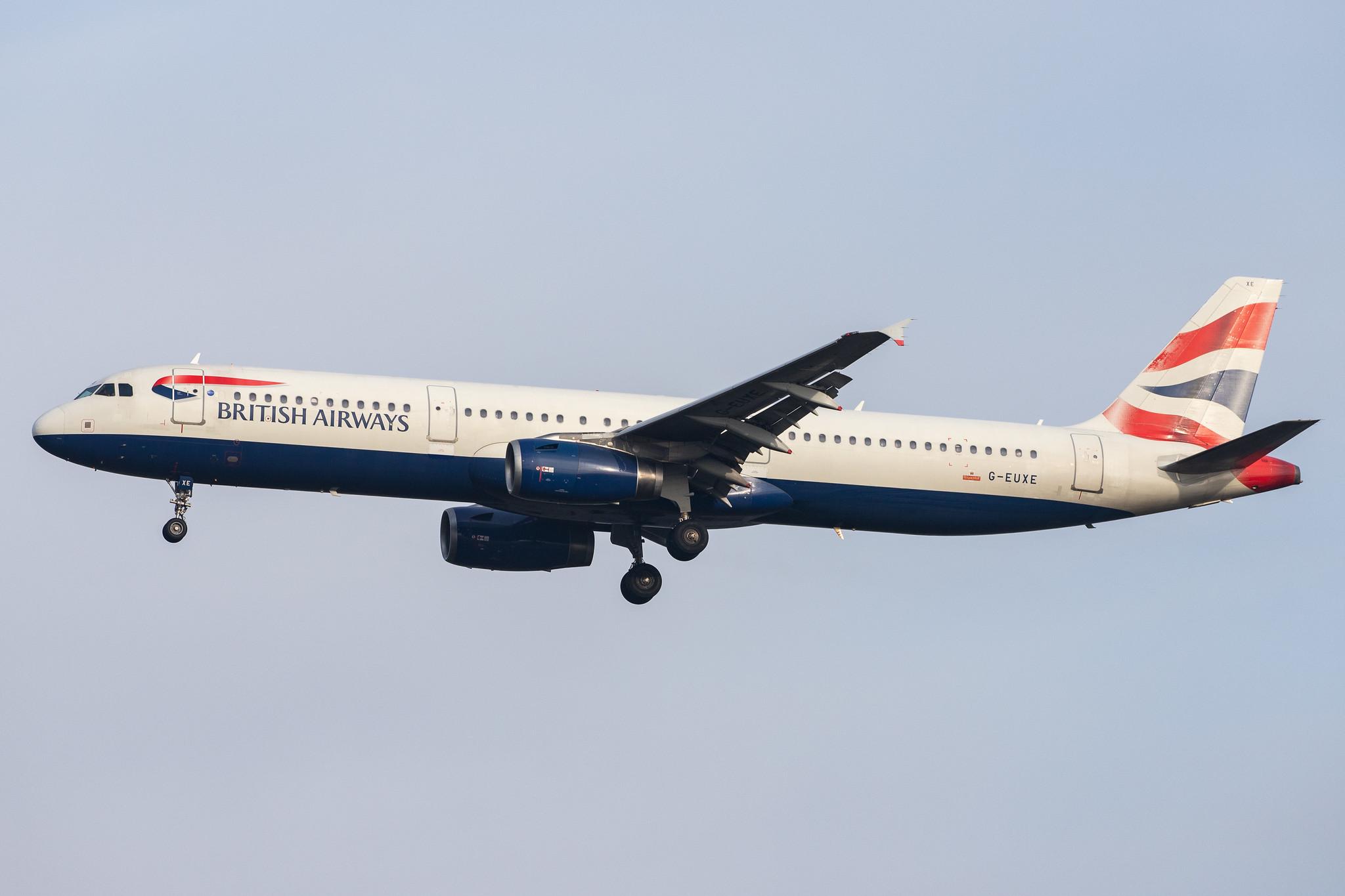 London Heathrow Airport: British Airways (BA / BAW) |  Airbus A321-231 A321 | G-EUXE | MSN 2323