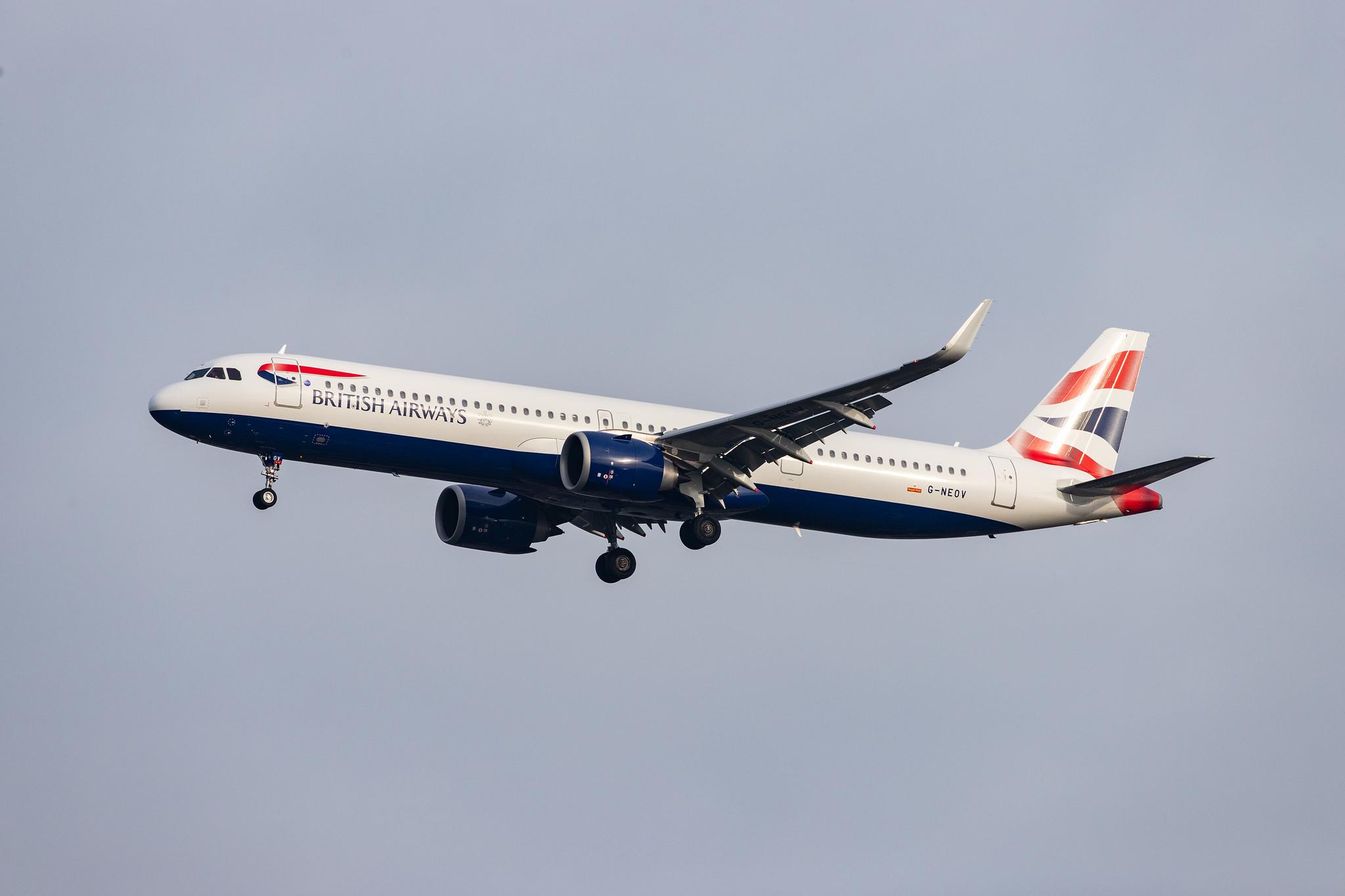 London Heathrow Airport: British Airways (BA / BAW) |  Airbus A321-251NX A21N | G-NEOV | MSN 8930