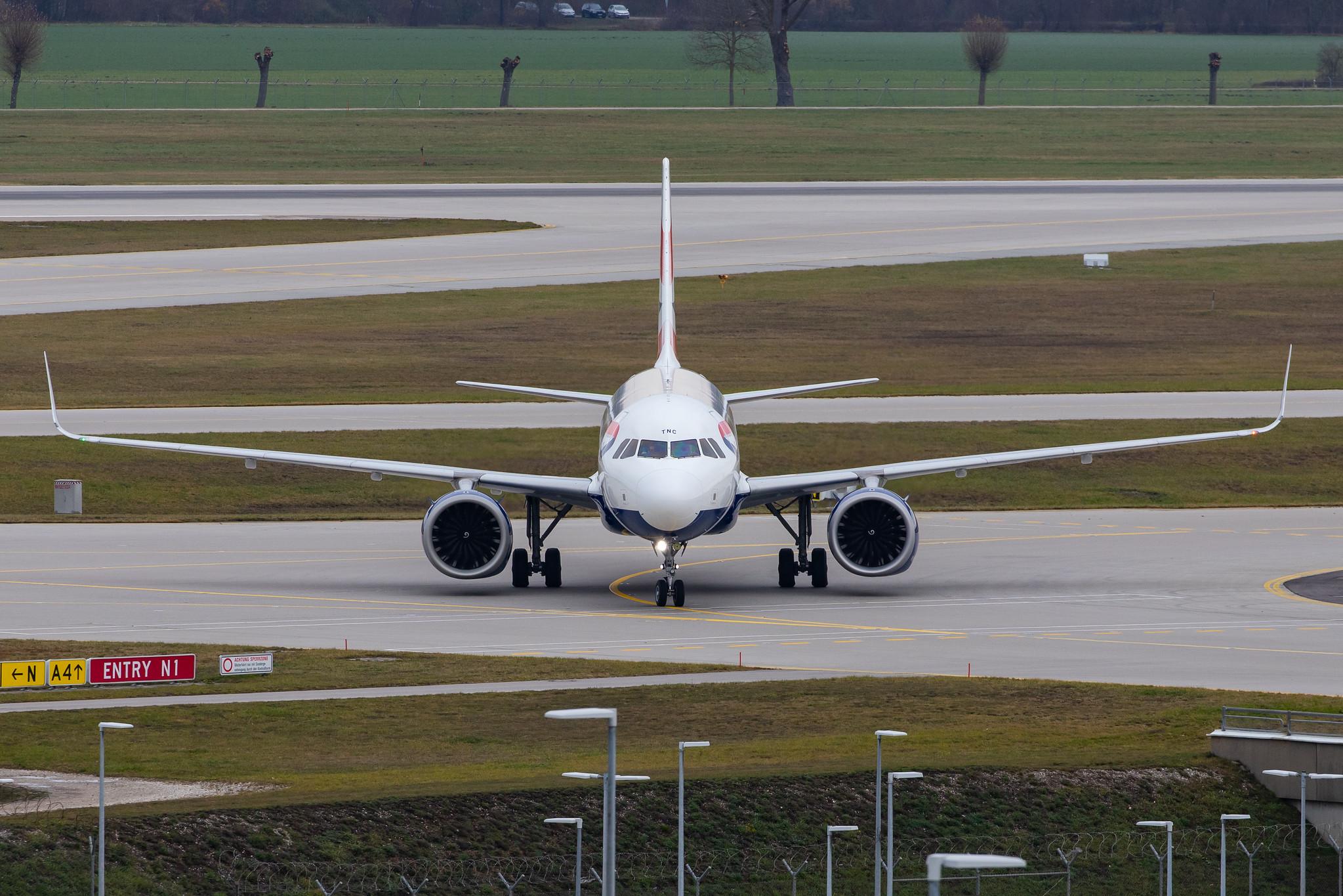 Munich Airport: British Airways (BA / BAW) |  Airbus A320-251N A20N | G-TTNC | MSN 8173