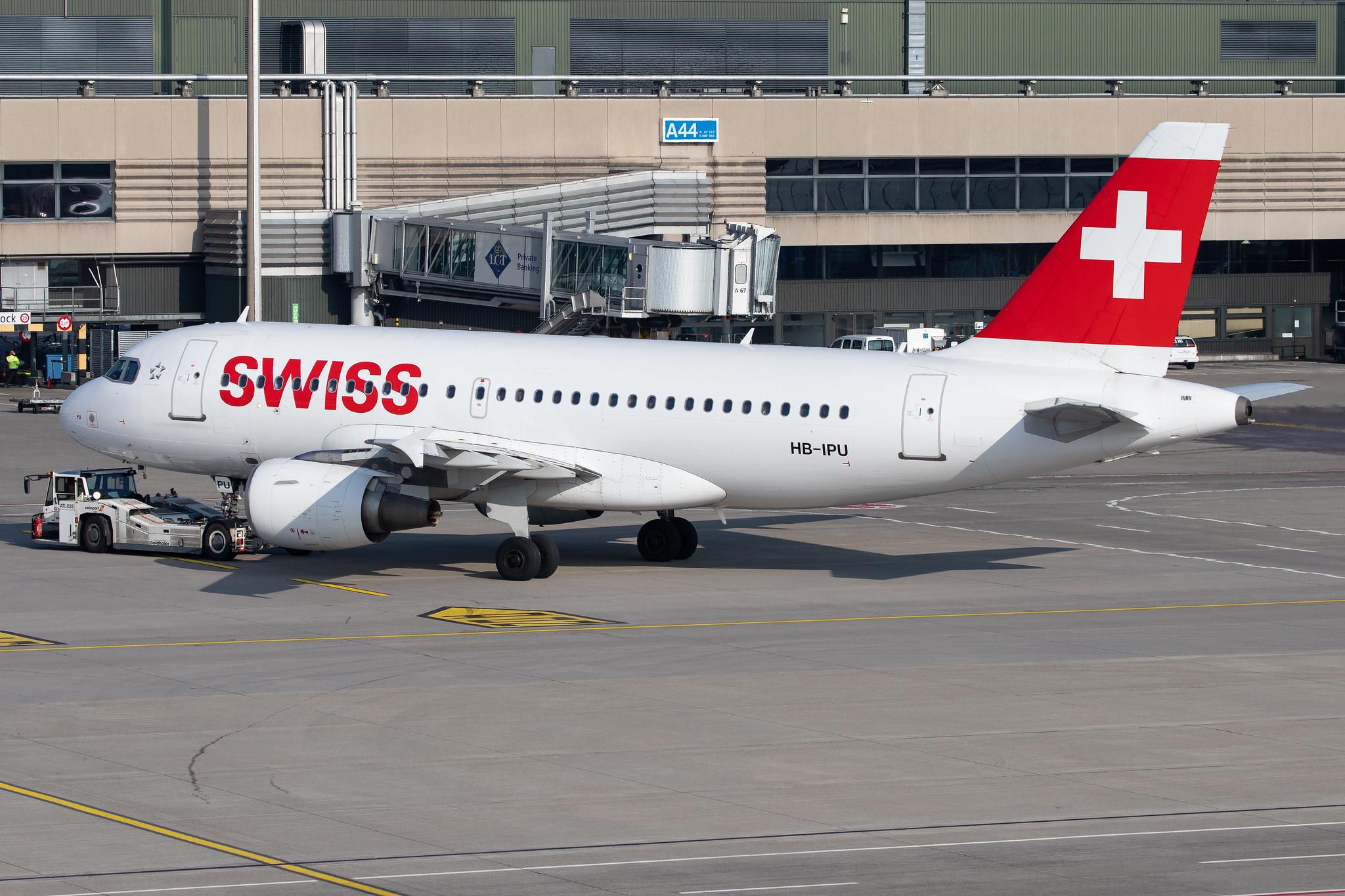 Flughafen Zürich: Swiss (LX / SWR) |  Airbus A319-112 A319 | HB-IPU | MSN 0713
