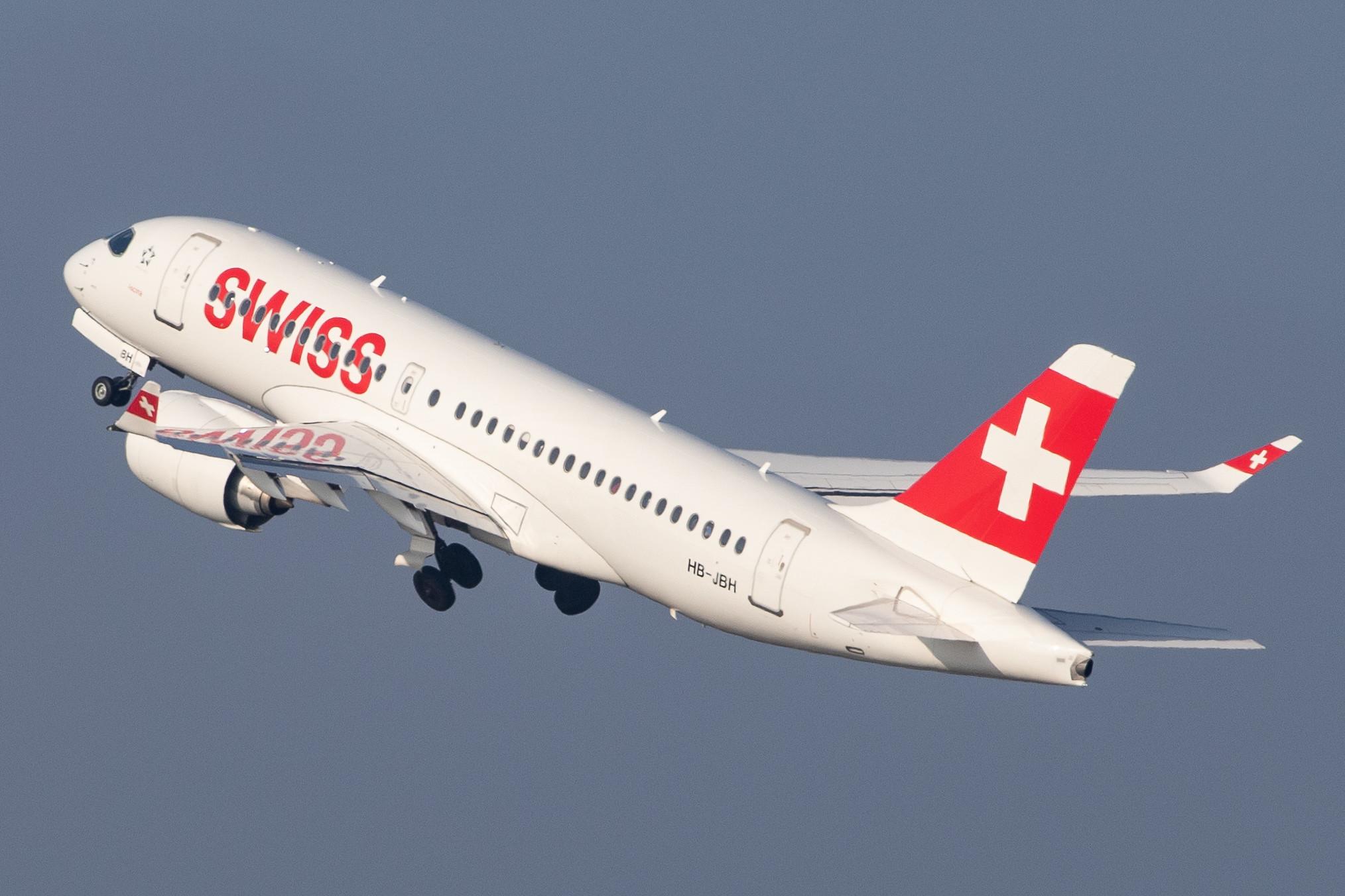 Flughafen Zürich: Swiss (LX / SWR) |  Airbus A220-100 BCS1 | HB-JBH | MSN 50017