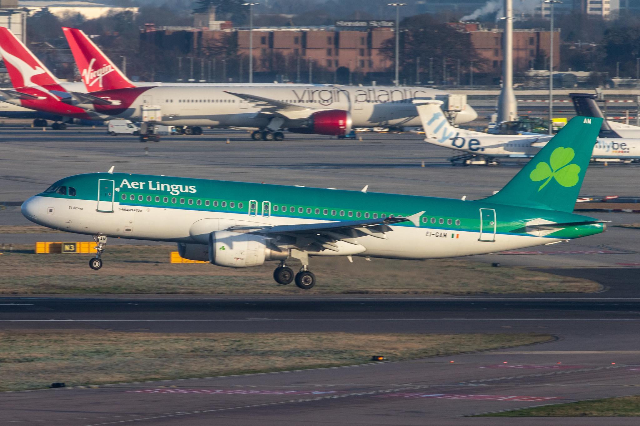 London Heathrow Airport: Aer Lingus (EI / EIN) |  Airbus A320-214 A320 | EI-GAM | MSN 3823