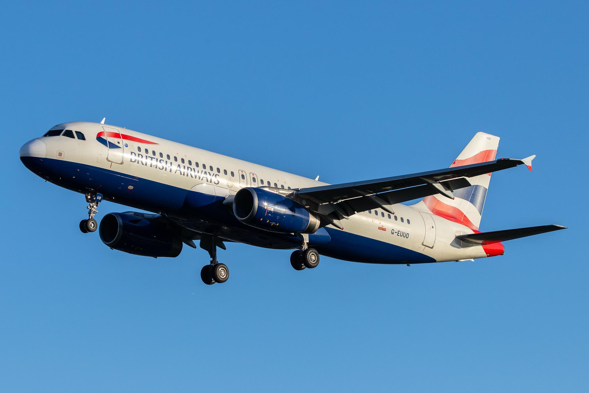 London Heathrow Airport: British Airways (BA / BAW) |  Airbus A320-232 A320 | G-EUUO | MSN 1958