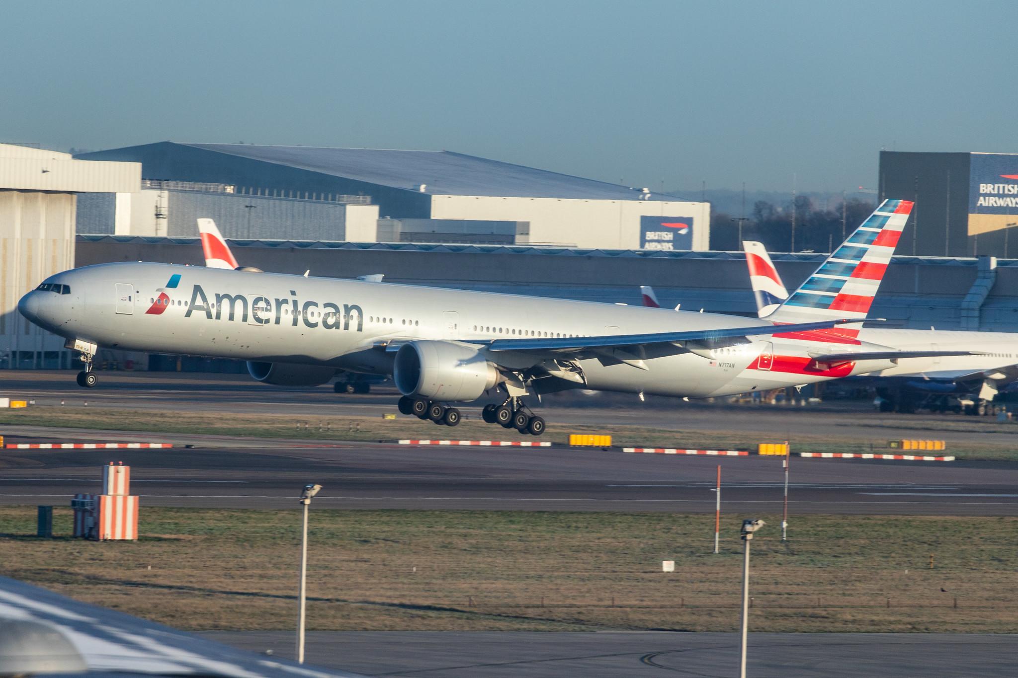London Heathrow Airport: American Airlines (AA / AAL) |  Boeing 777-323(ER) B77W | N717AN | MSN 31543