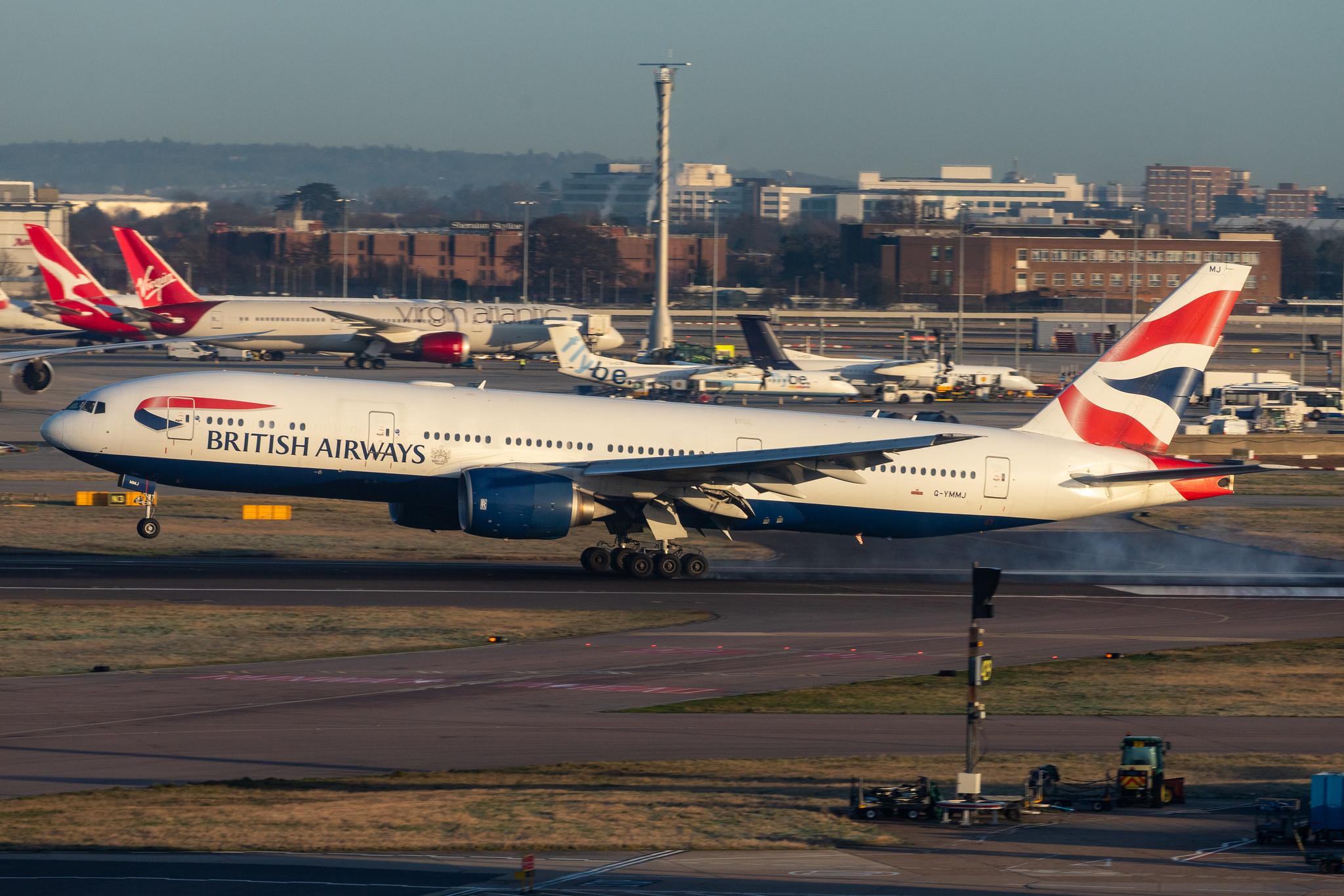 London Heathrow Airport: British Airways (BA / BAW) |  Boeing 777-236(ER) B772 | G-YMMJ | MSN 30311