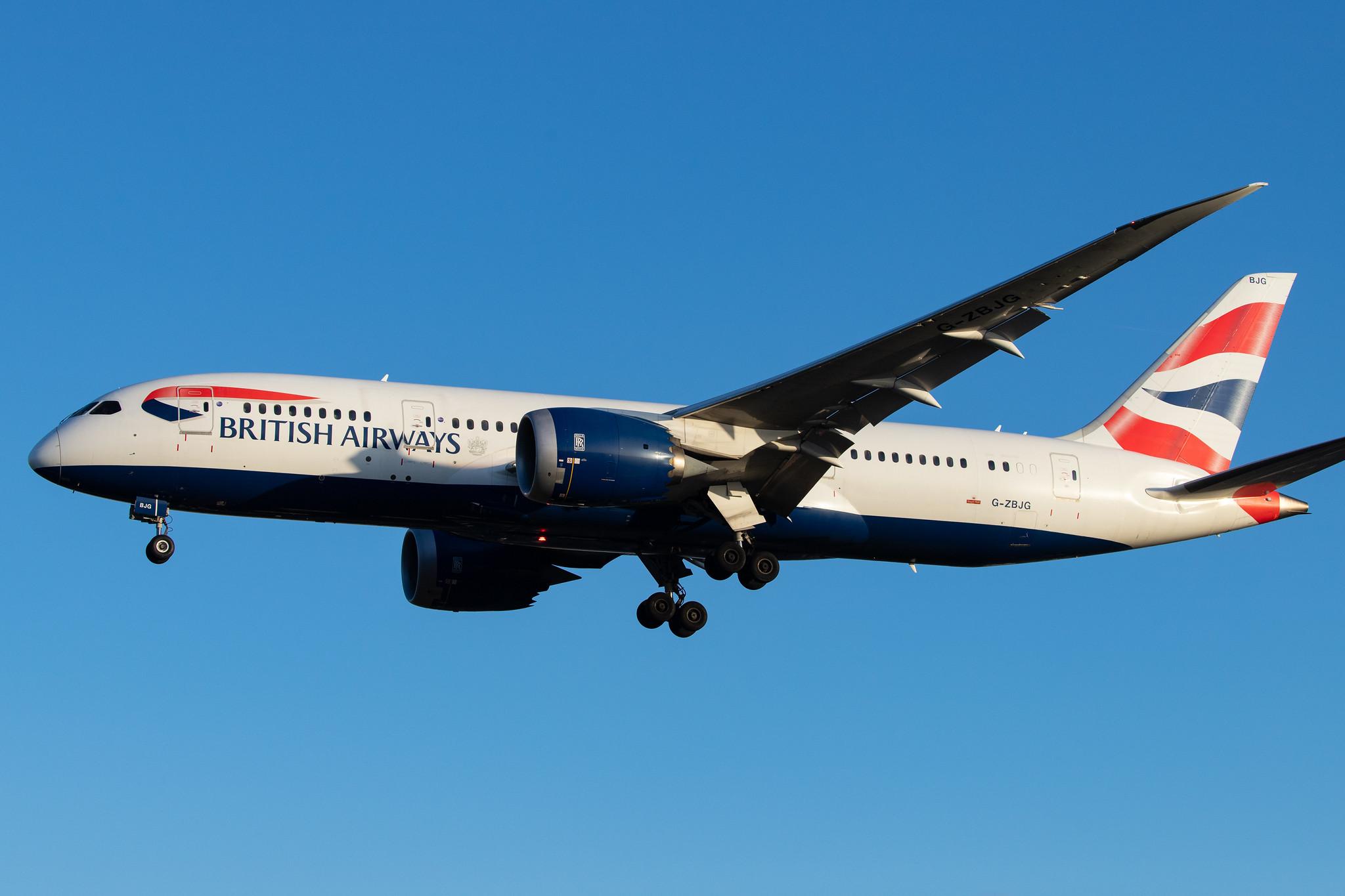 London Heathrow Airport: British Airways (BA / BAW) |  Boeing 787-8 Dreamliner B788 | G-ZBJG | MSN 38614