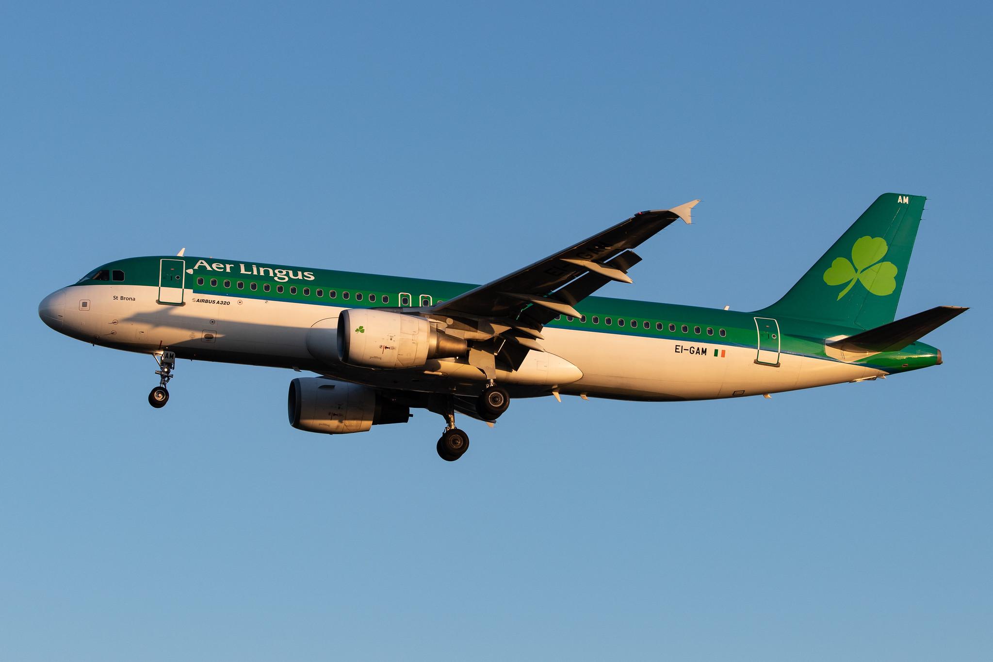 London Heathrow Airport: Aer Lingus (EI / EIN) |  Airbus A320-214 A320 | EI-GAM | MSN 3823