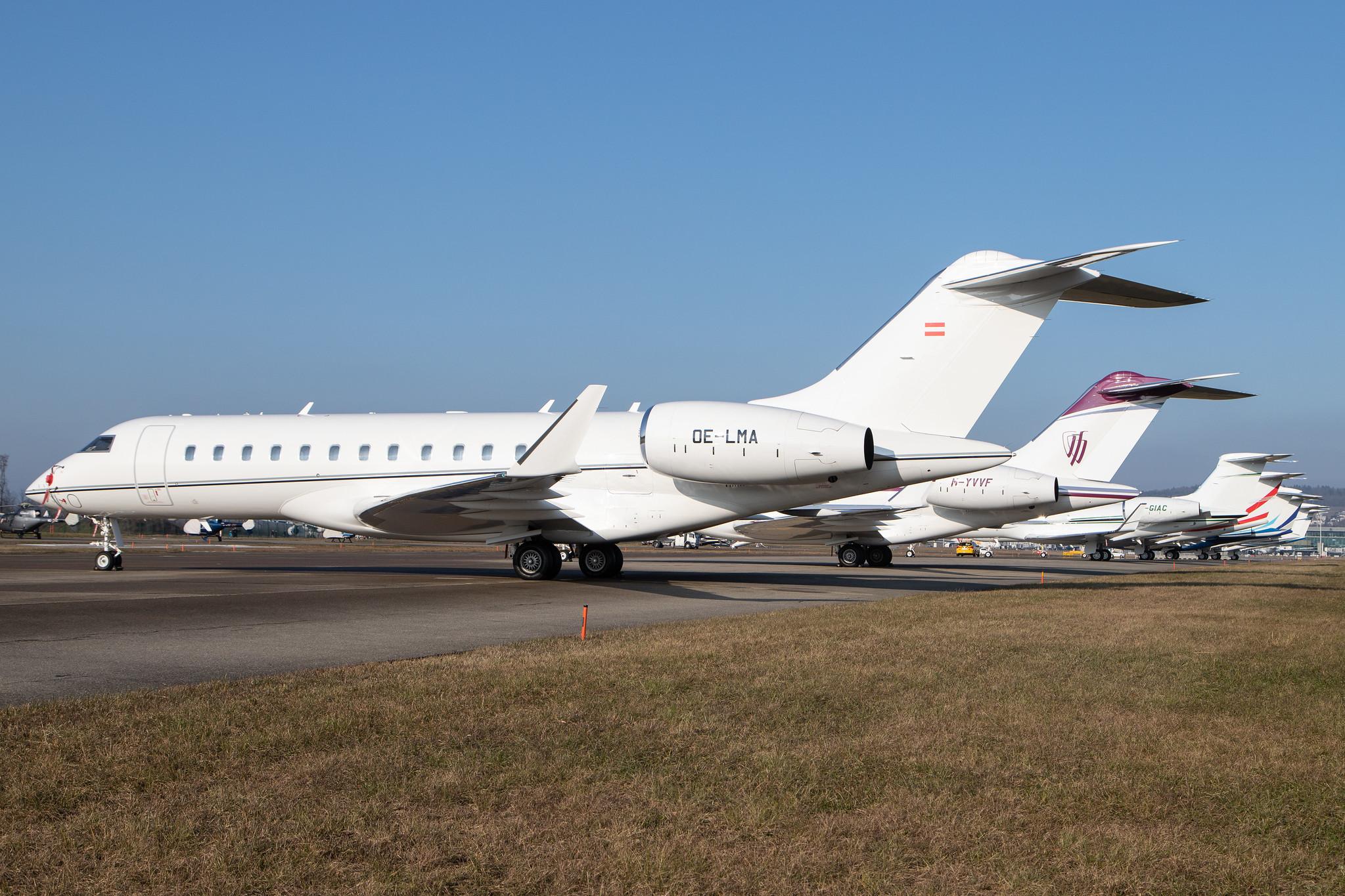 Flughafen Zürich: Global Jet Austria |  Bombardier Global 6000 GLEX | OE-LMA | MSN 9792