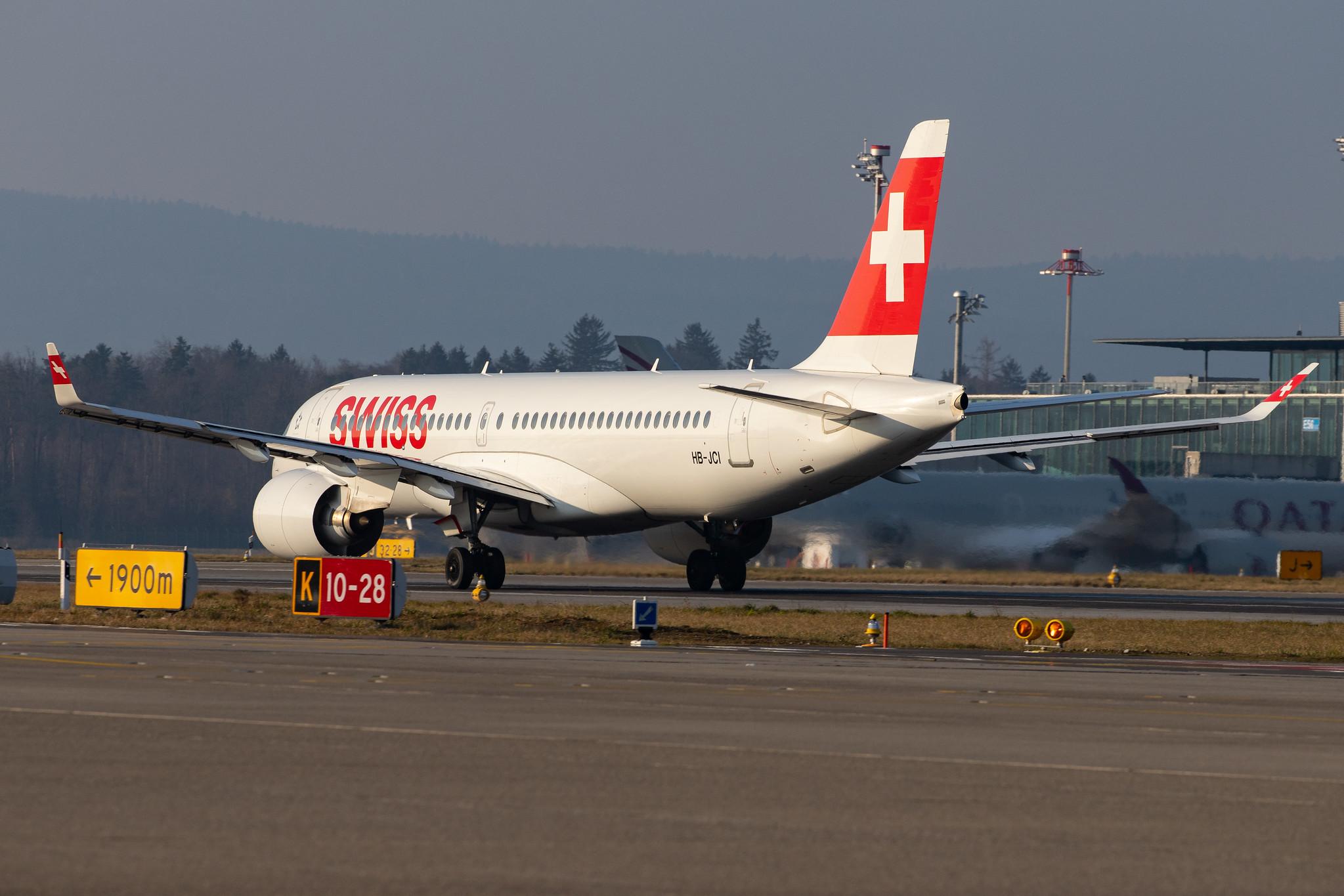 Flughafen Zürich: Swiss (LX / SWR) |  Airbus A220-300 BCS3 | HB-JCI | MSN 55023
