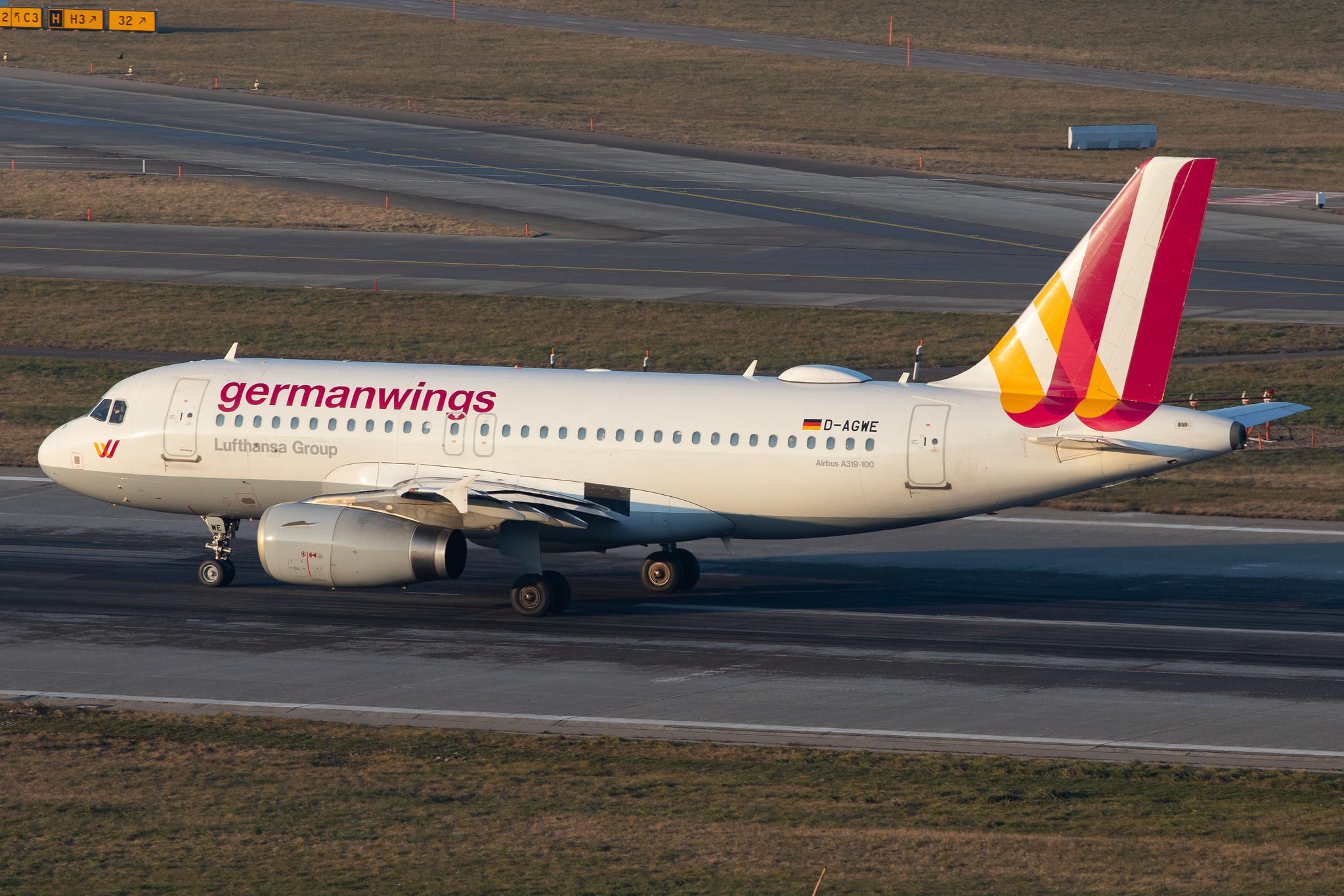 Flughafen Zürich: Eurowings (EW / EWG) |  Airbus A319-132 A319 | D-AGWE | MSN 3128