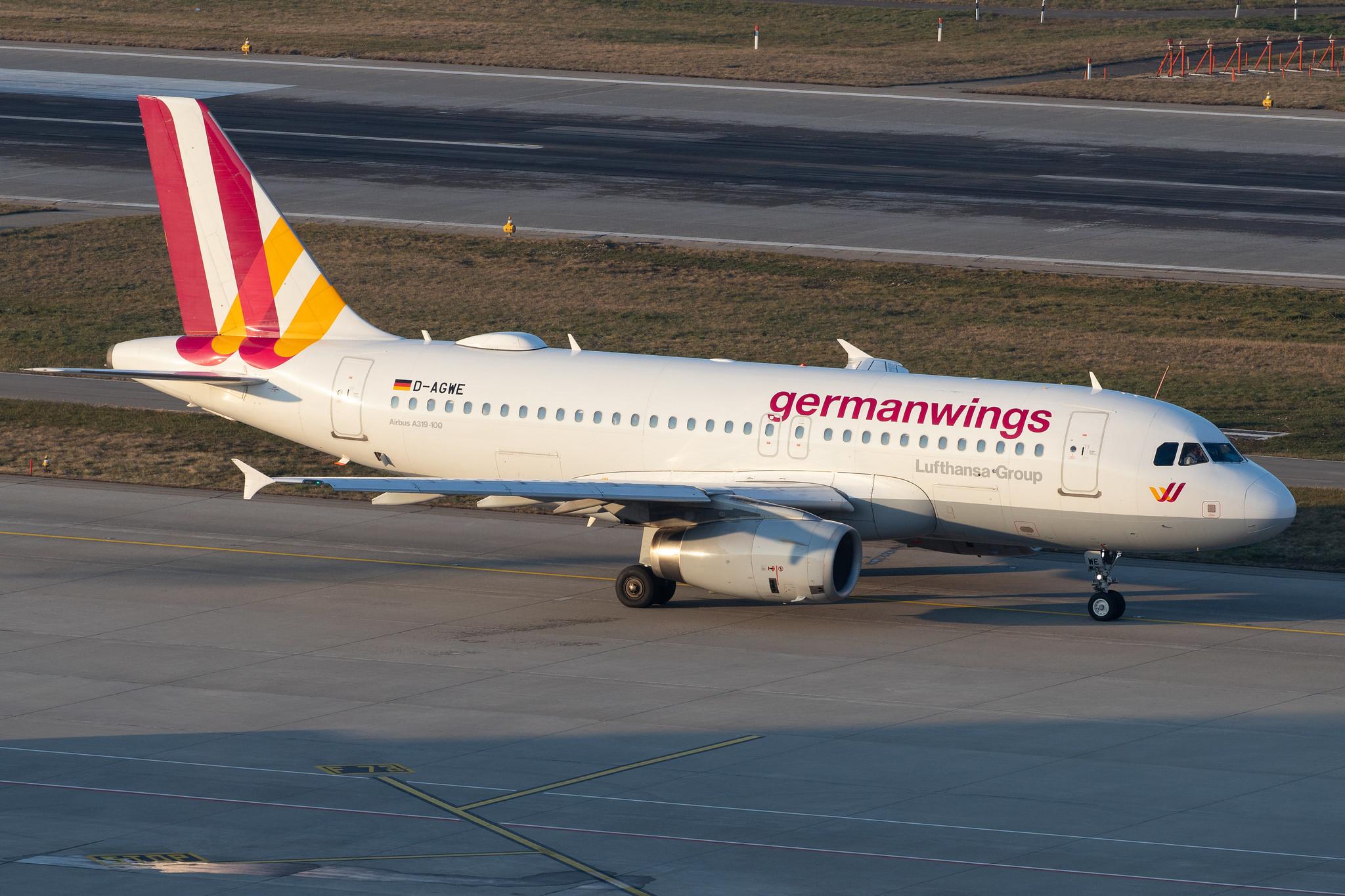 Flughafen Zürich: Eurowings (EW / EWG) |  Airbus A319-132 A319 | D-AGWE | MSN 3128