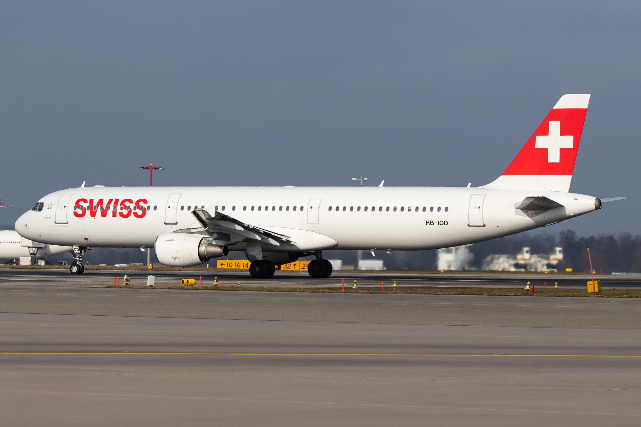 Flughafen Zürich: Swiss (LX / SWR) |  Airbus A321-111 A321 | HB-IOD | MSN 0522