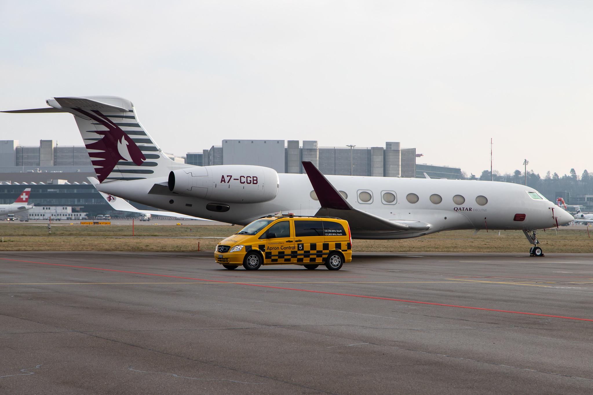 Flughafen Zürich: Qatar Executive |  Gulfstream G650ER GLF6 | A7-CGB | MSN 6167