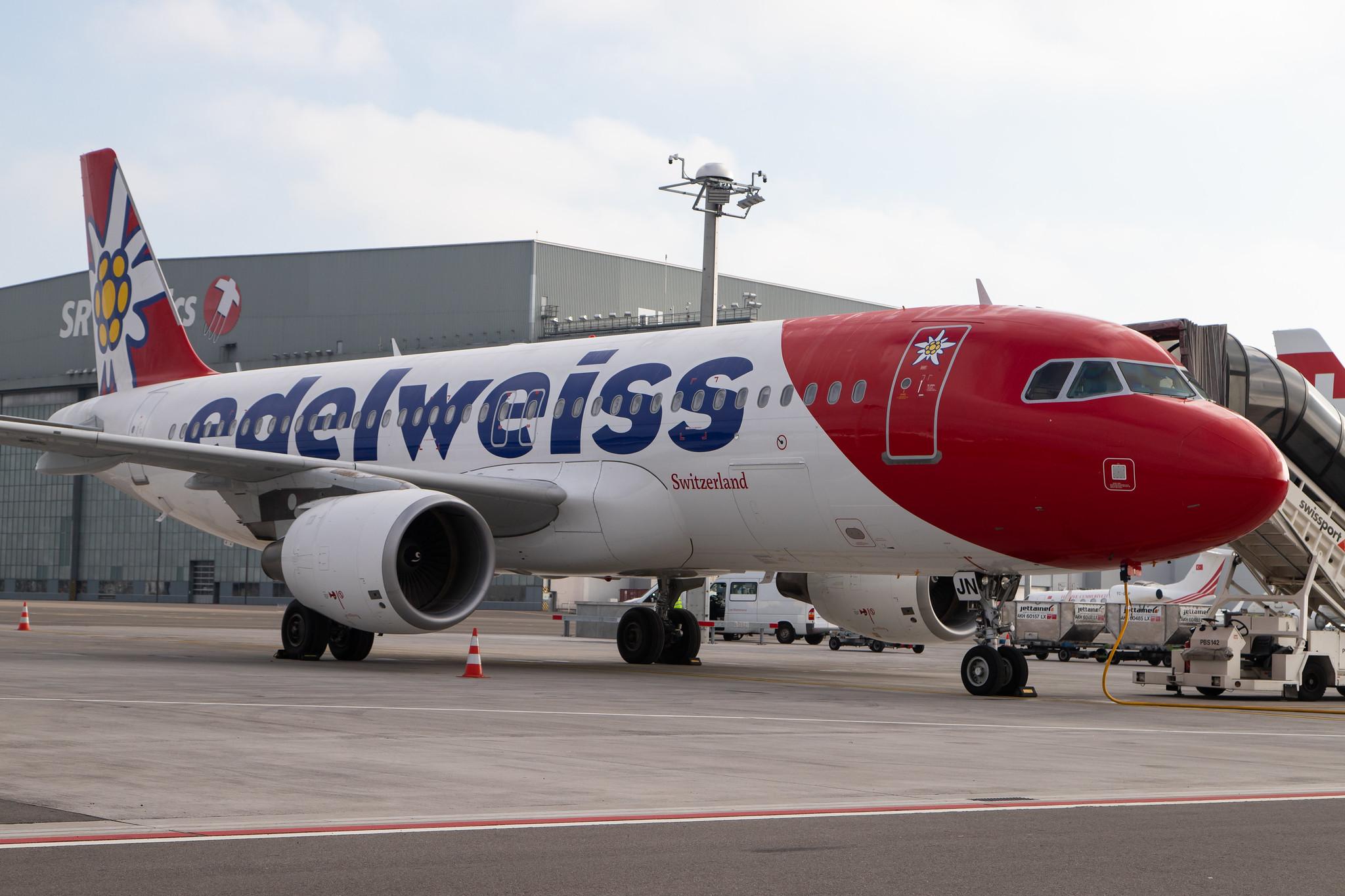 Flughafen Zürich: Edelweiss Air (WK / EDW) |  Airbus A320-214 A320 | HB-JJN | MSN 4187