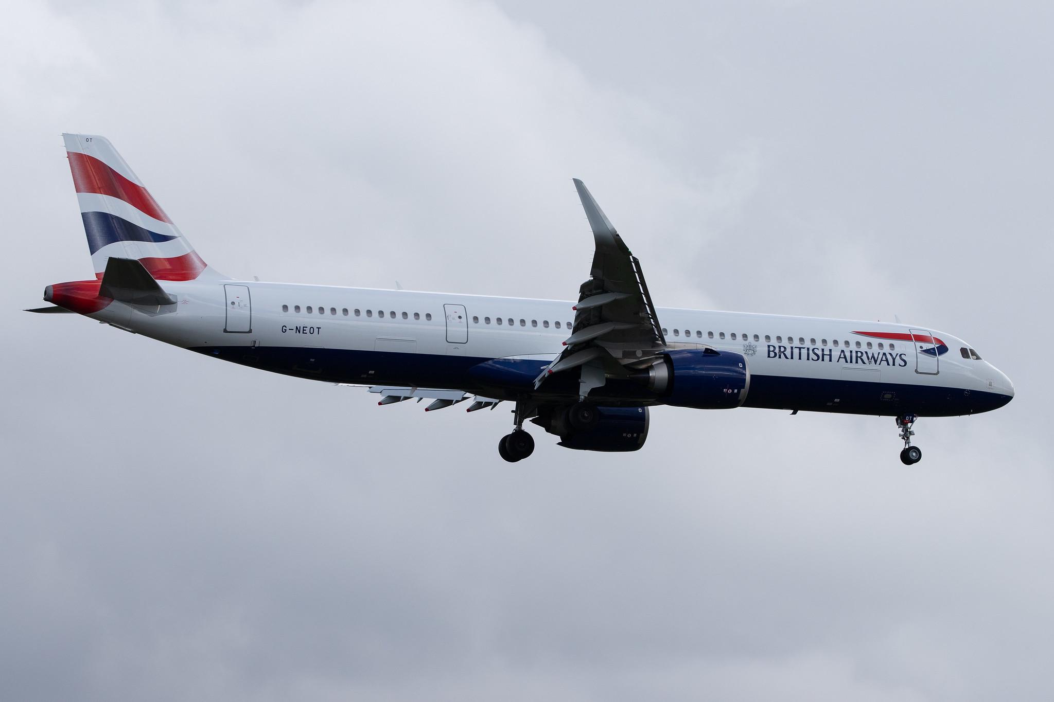 London Heathrow Airport: British Airways (BA / BAW) |  Airbus A321-251NX A21N | G-NEOT | MSN 8718