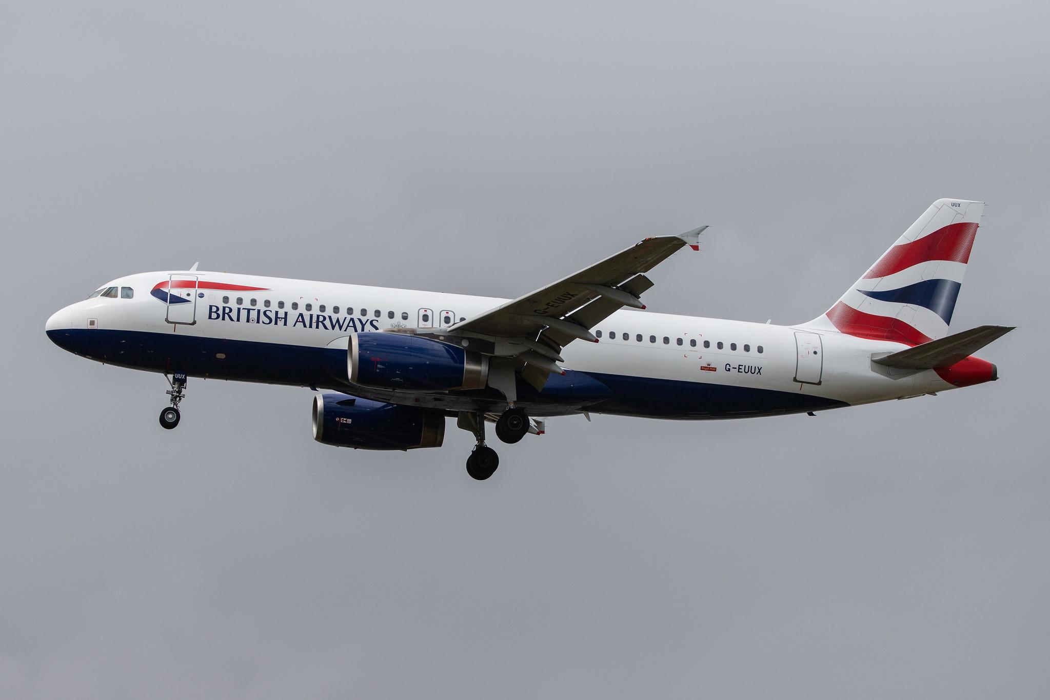 London Heathrow Airport: British Airways (BA / BAW) |  Airbus A320-232 A320 | G-EUUX | MSN 3550