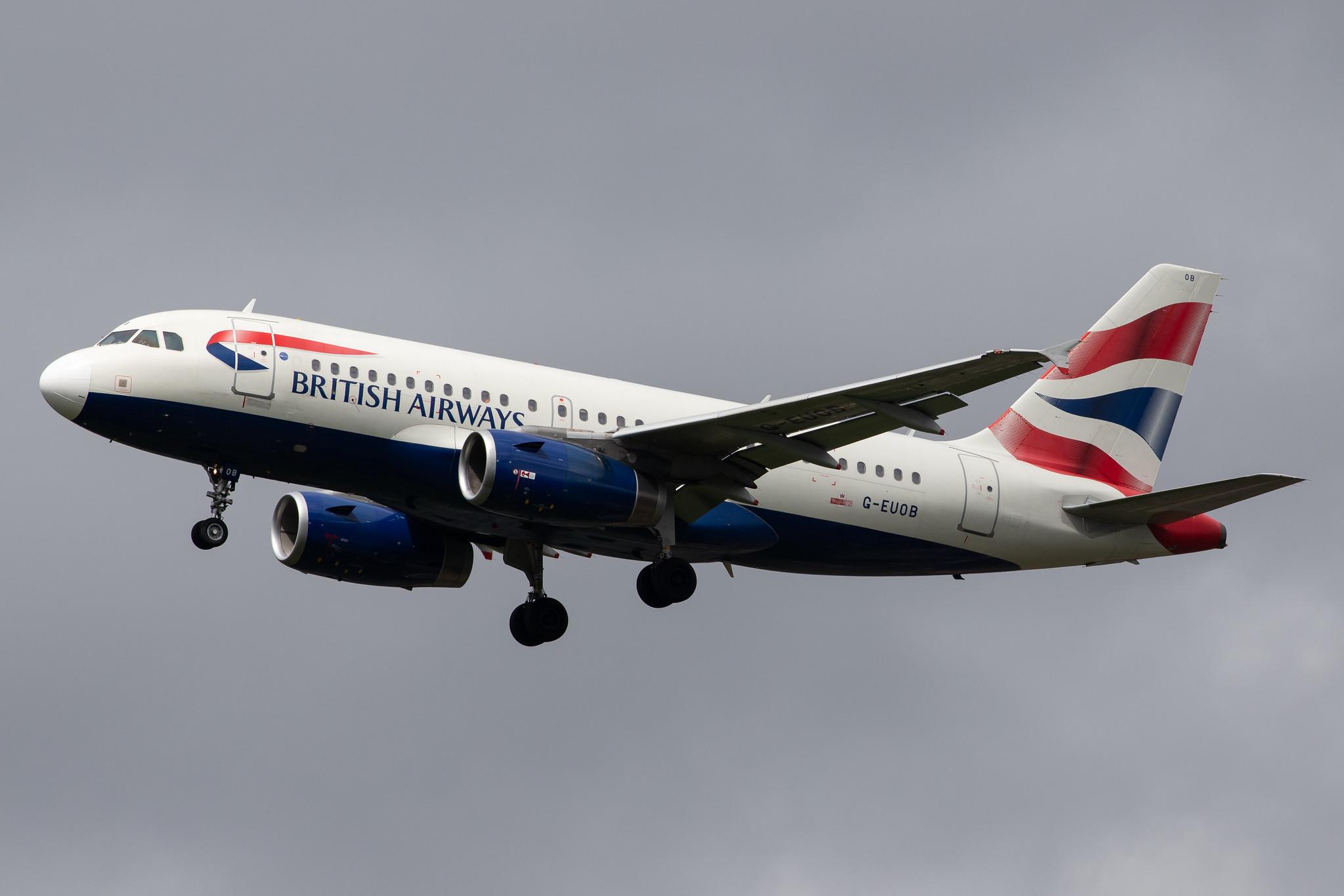 London Heathrow Airport: British Airways (BA / BAW) |  Airbus A319-131 A319 | G-EUOB | MSN 1529