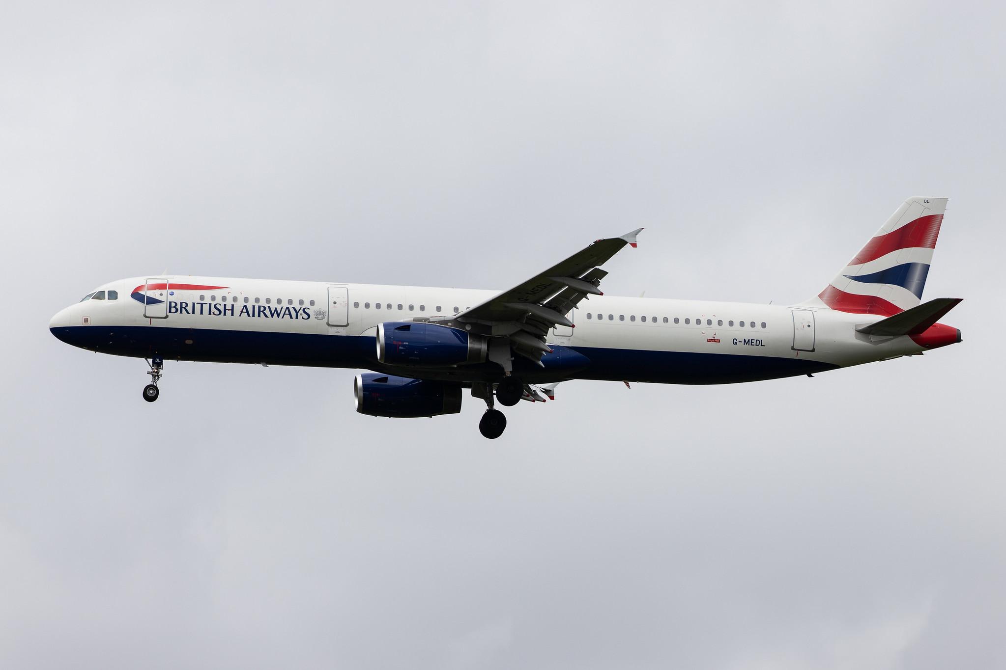 London Heathrow Airport: British Airways (BA / BAW) |  Airbus A321-231 A321 | G-MEDL | MSN 2653