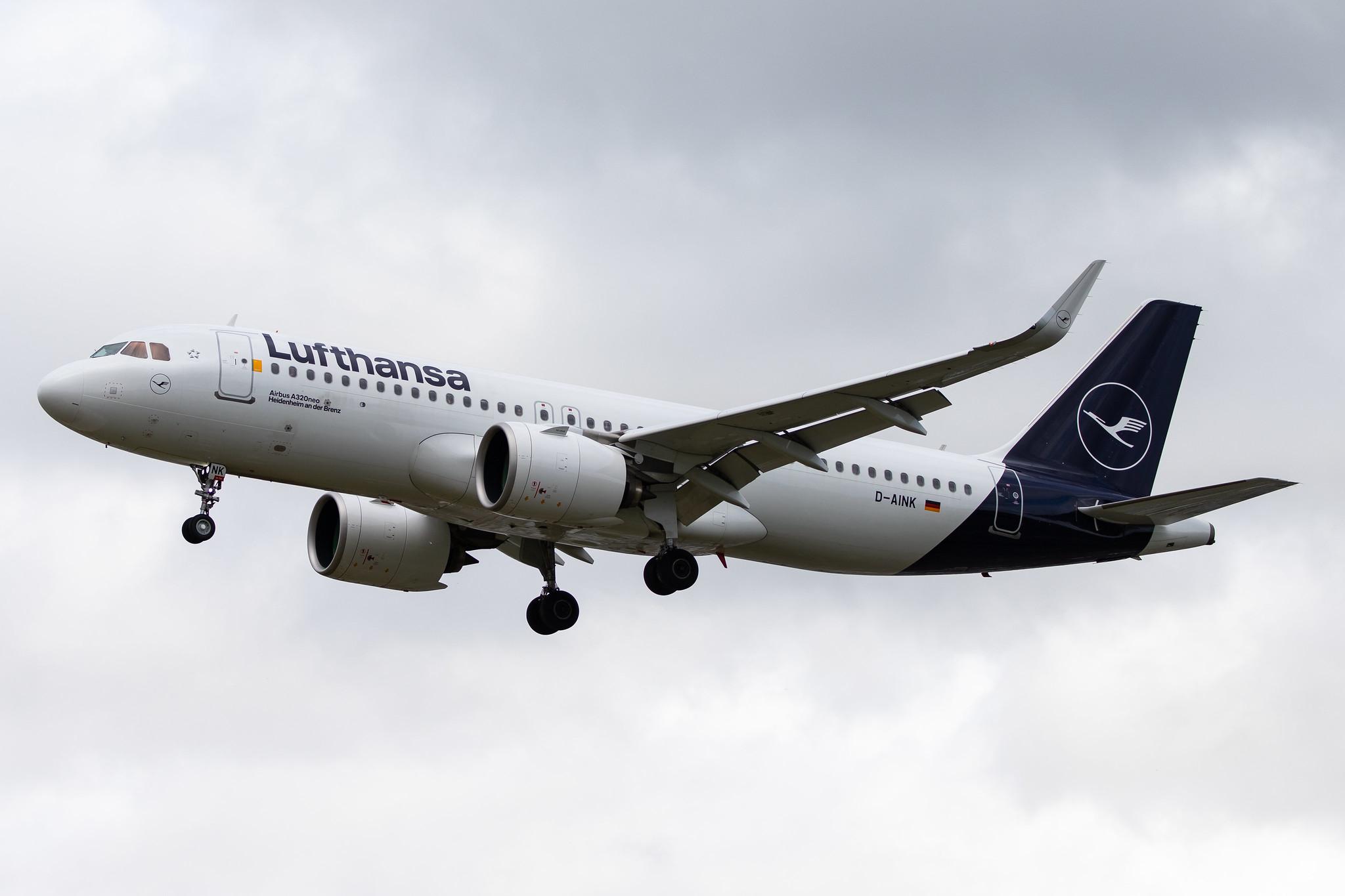 London Heathrow Airport: Lufthansa (LH / DLH) |  Airbus A320-271N A20N | D-AINK | MSN 8249