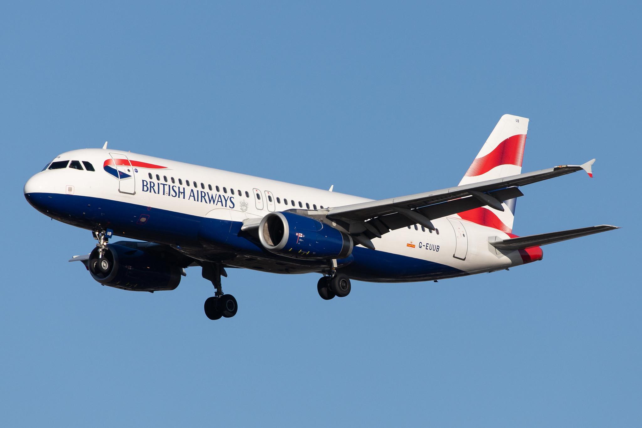 London Heathrow Airport: British Airways (BA / BAW) |  Airbus A320-232 A320 | G-EUUB | MSN 1689