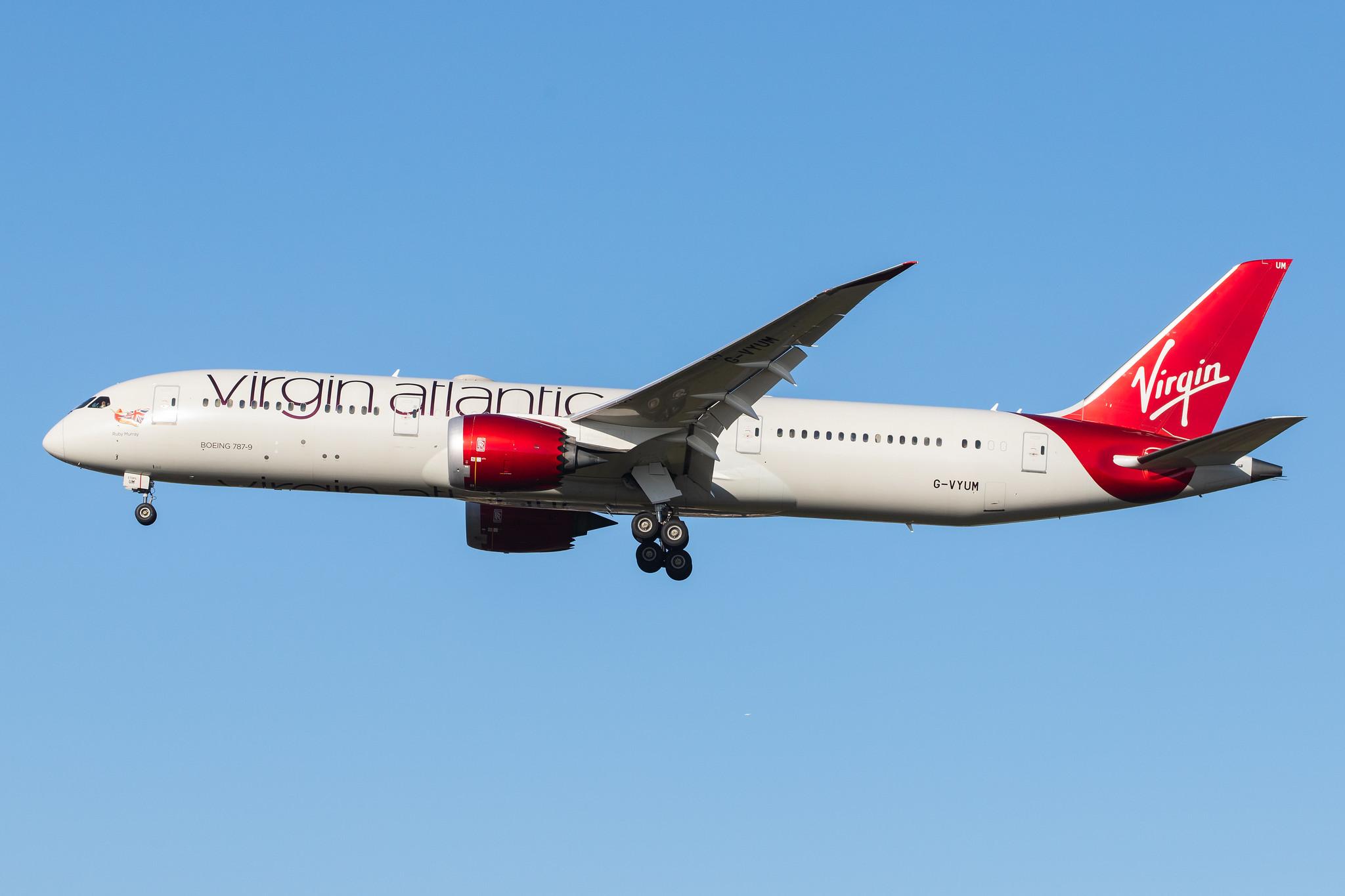 London Heathrow Airport: Virgin Atlantic (VS / VIR) |  Boeing 787-9 Dreamliner B789 | G-VYUM | MSN 37970