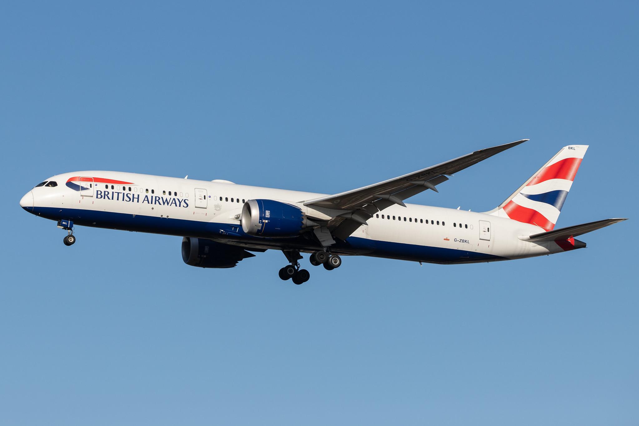 London Heathrow Airport: British Airways (BA / BAW) |  Boeing 787-9 Dreamliner B789 | G-ZBKL | MSN 38628